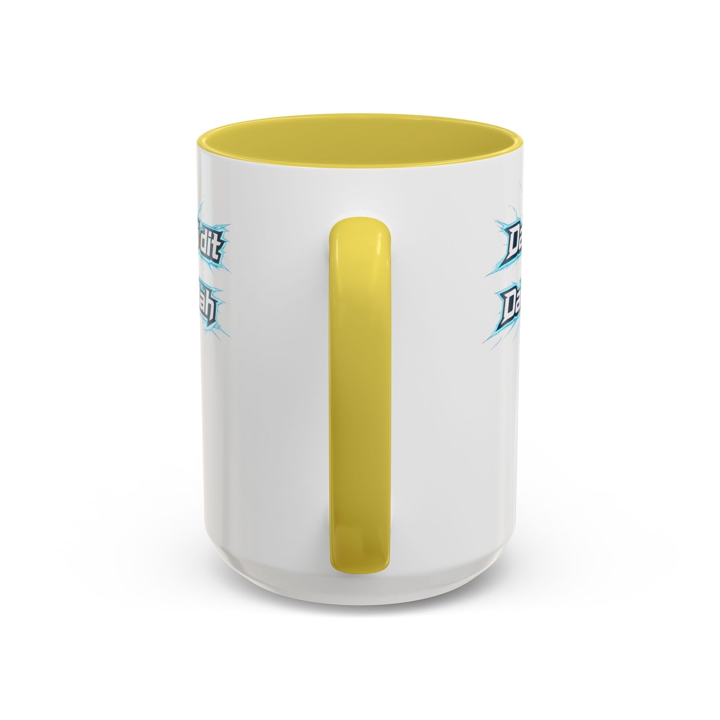 Novelty Mug — 'Dah di dah dit' Repeating Text Ceramic Coffee Cup (11oz & 15oz)