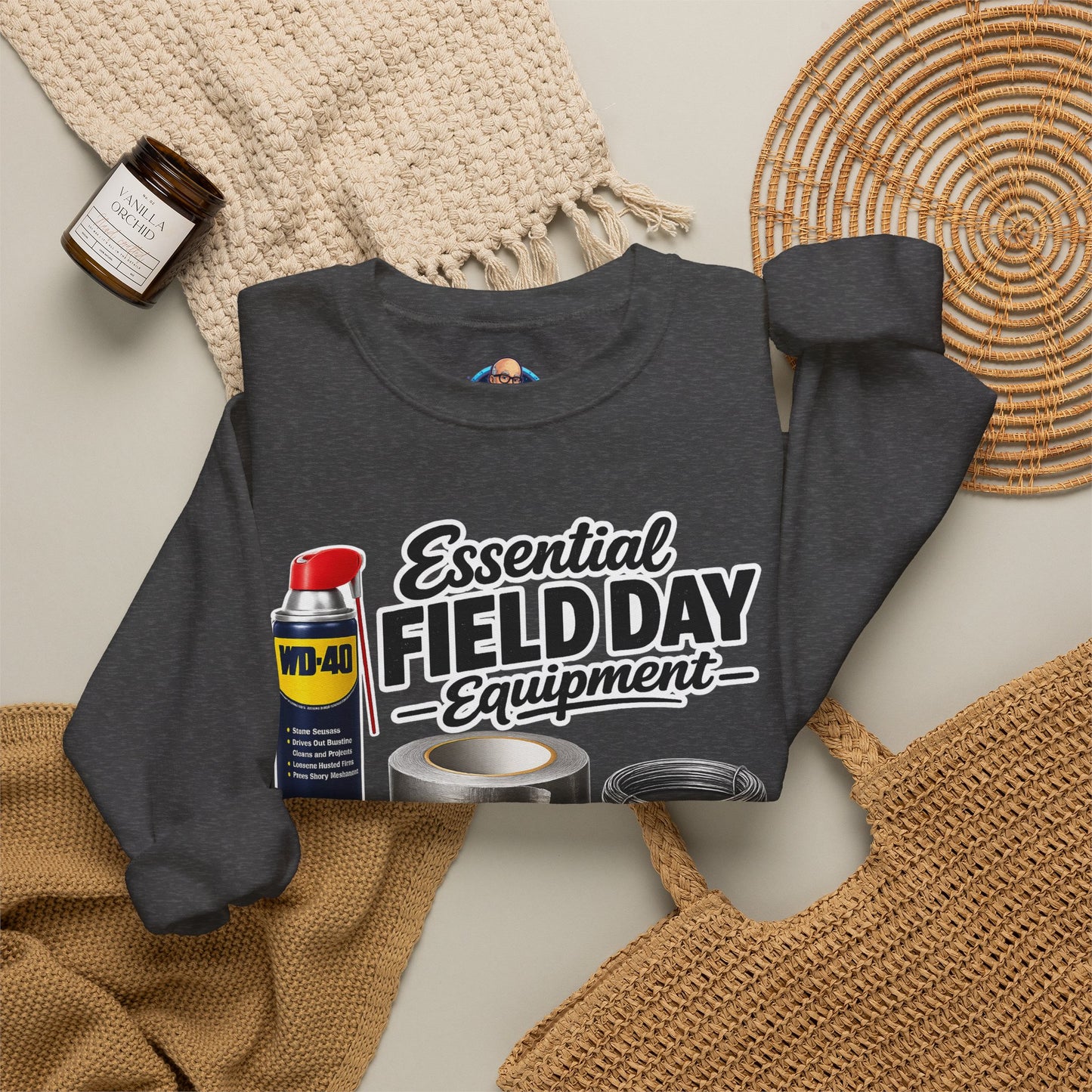 "Essential Field Day Equipment" Graphic - Crewneck Sweatshirt