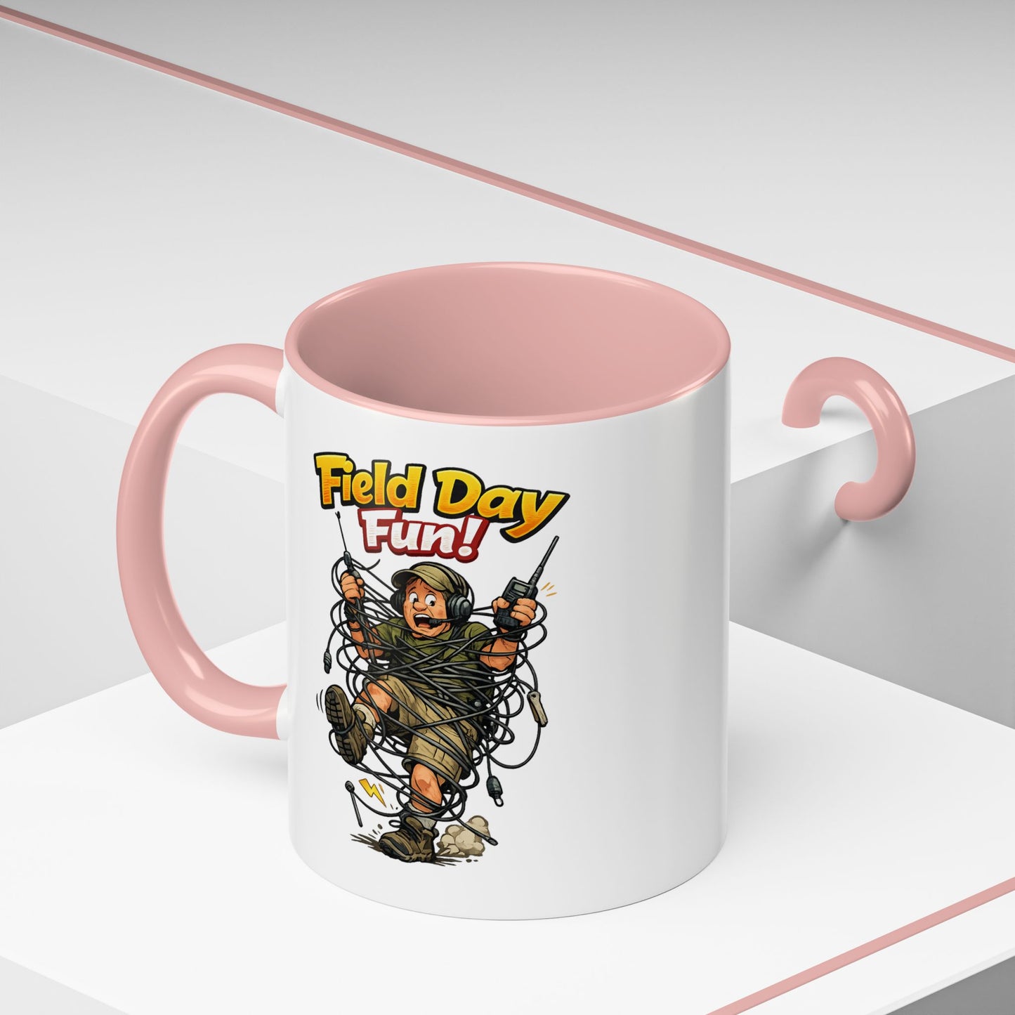 Field Day Fun! Accent Coffee Mug – Humorous Outdoor Adventure Ham Gift (11/15oz)