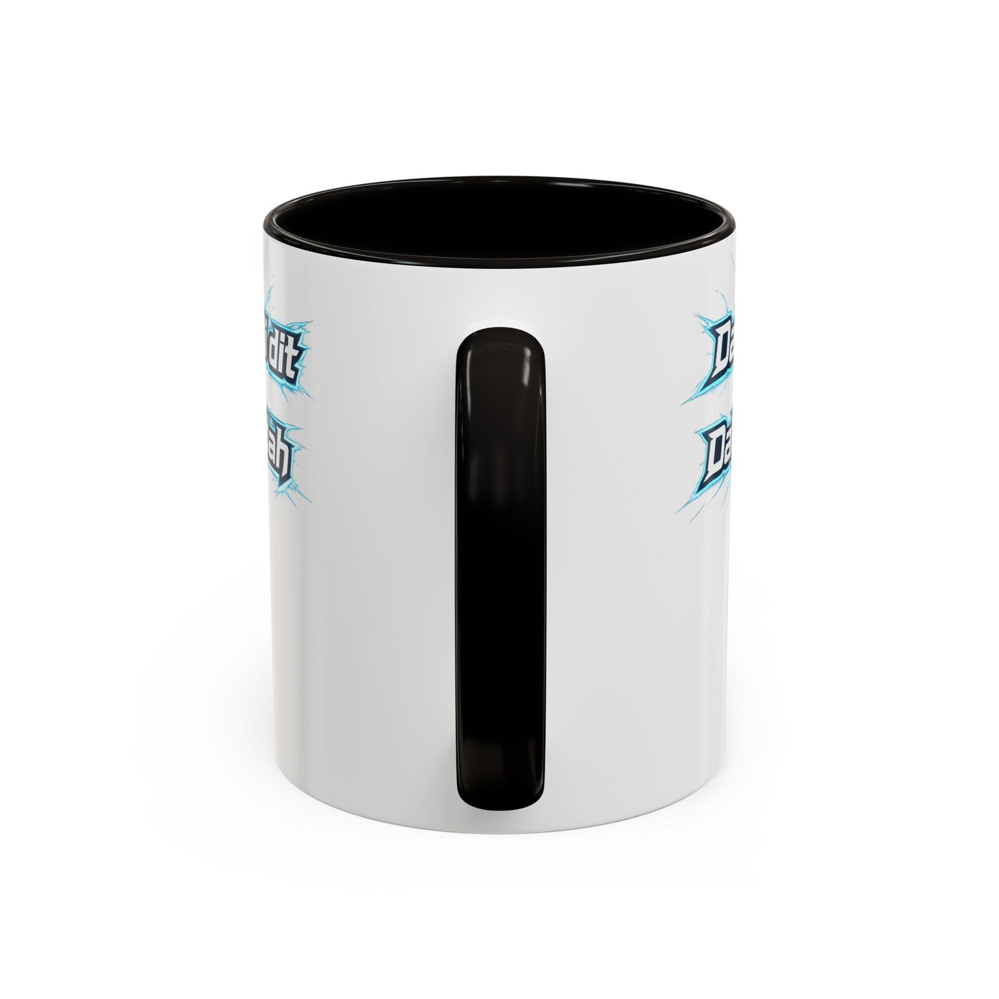 Novelty Mug — 'Dah di dah dit' Repeating Text Ceramic Coffee Cup (11oz & 15oz)