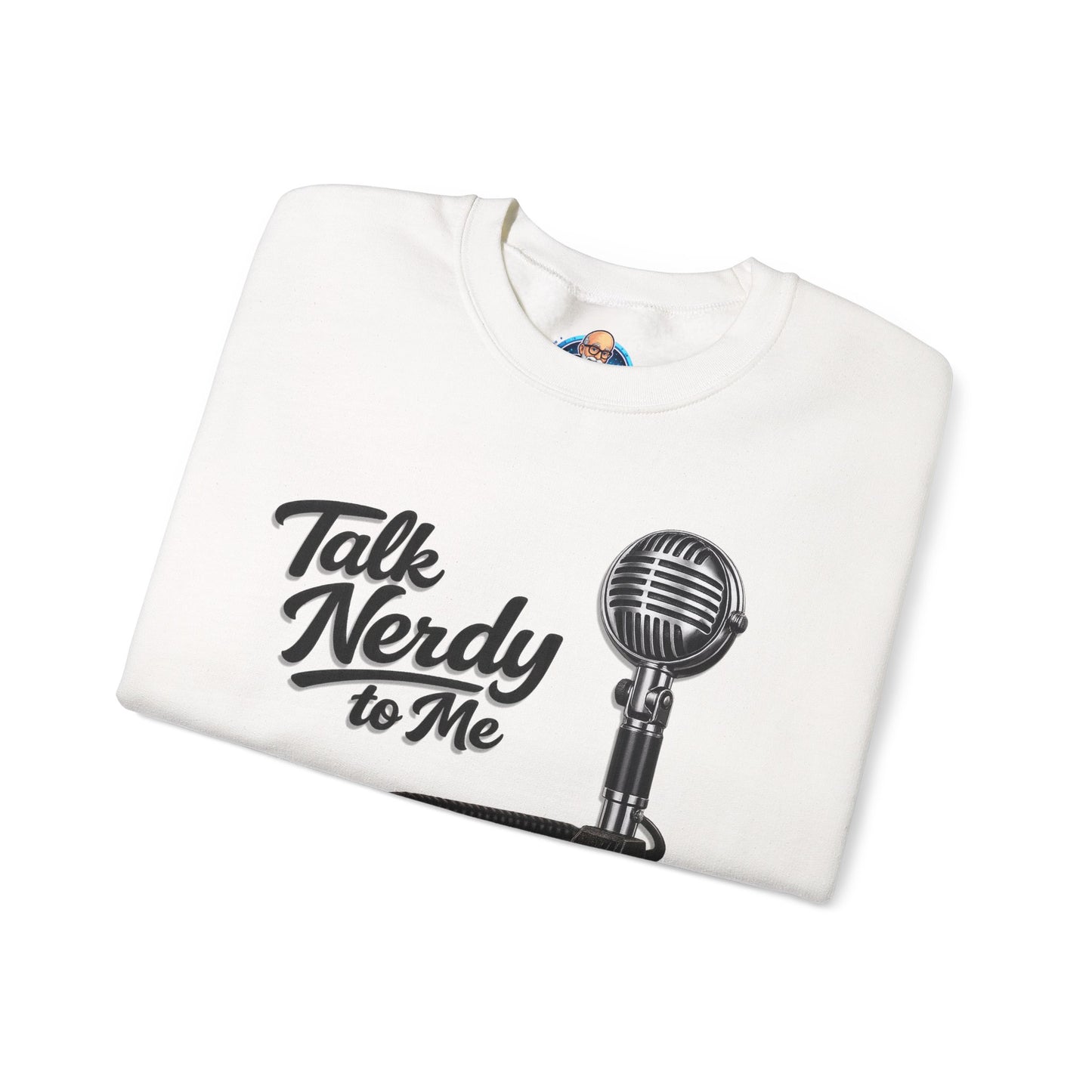 "Talk Nerdy to Me" Vintage Ham Radio Microphone Graphic