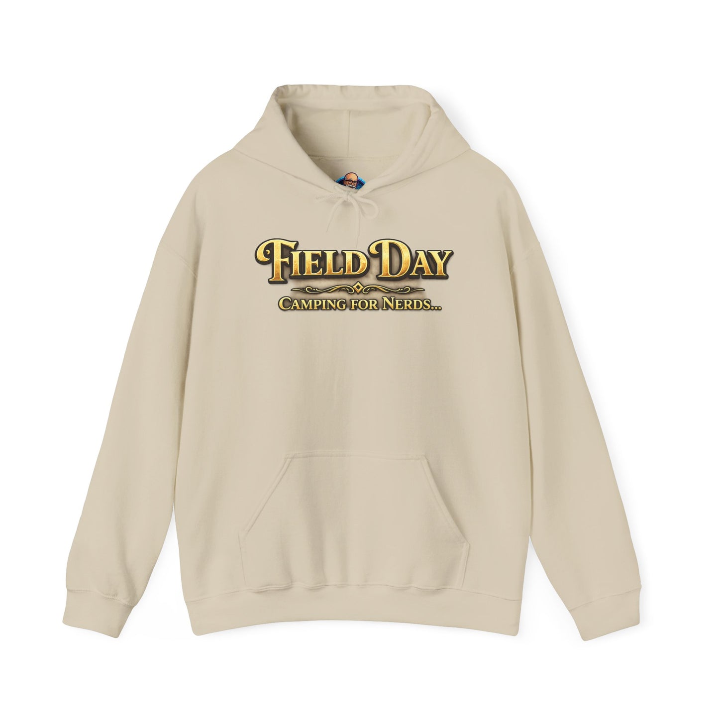 "Field Day: Camping for Nerds" Retro Outdoor Graphic Hoodie