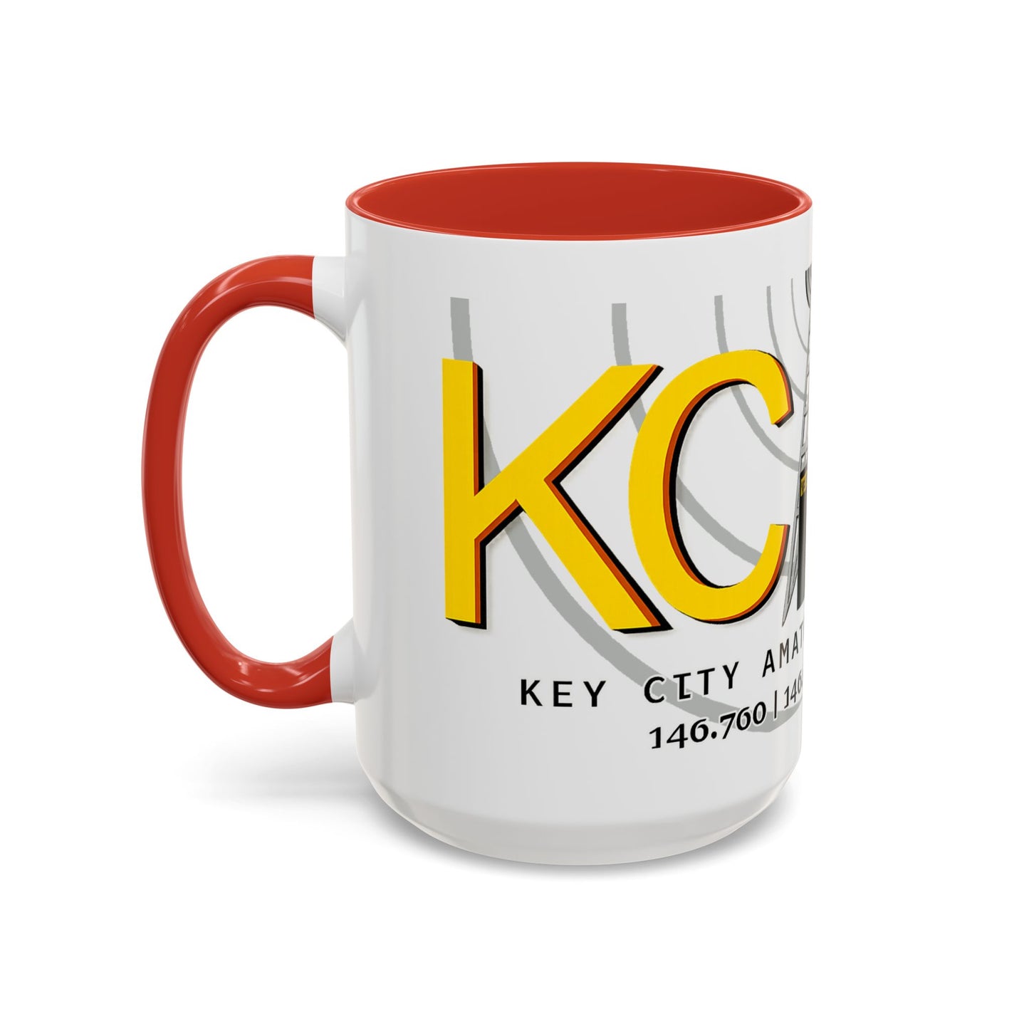 Key City Amateur Radio Club Accent Coffee Mug – Ham Radio Tower Logo (11oz & 15oz)