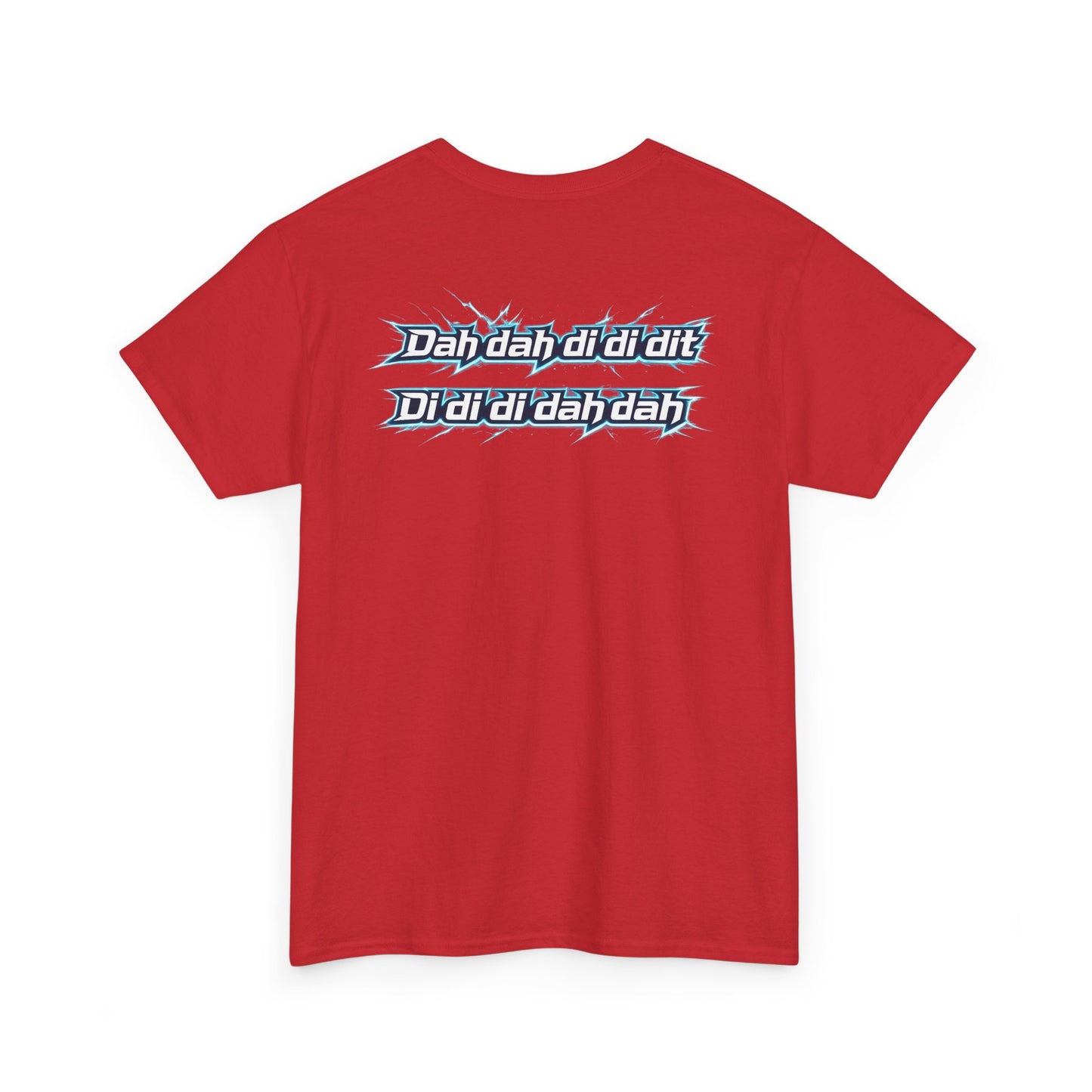 Retro Lyric Graphic Tee — "Dah dah di di dit" Blue Script