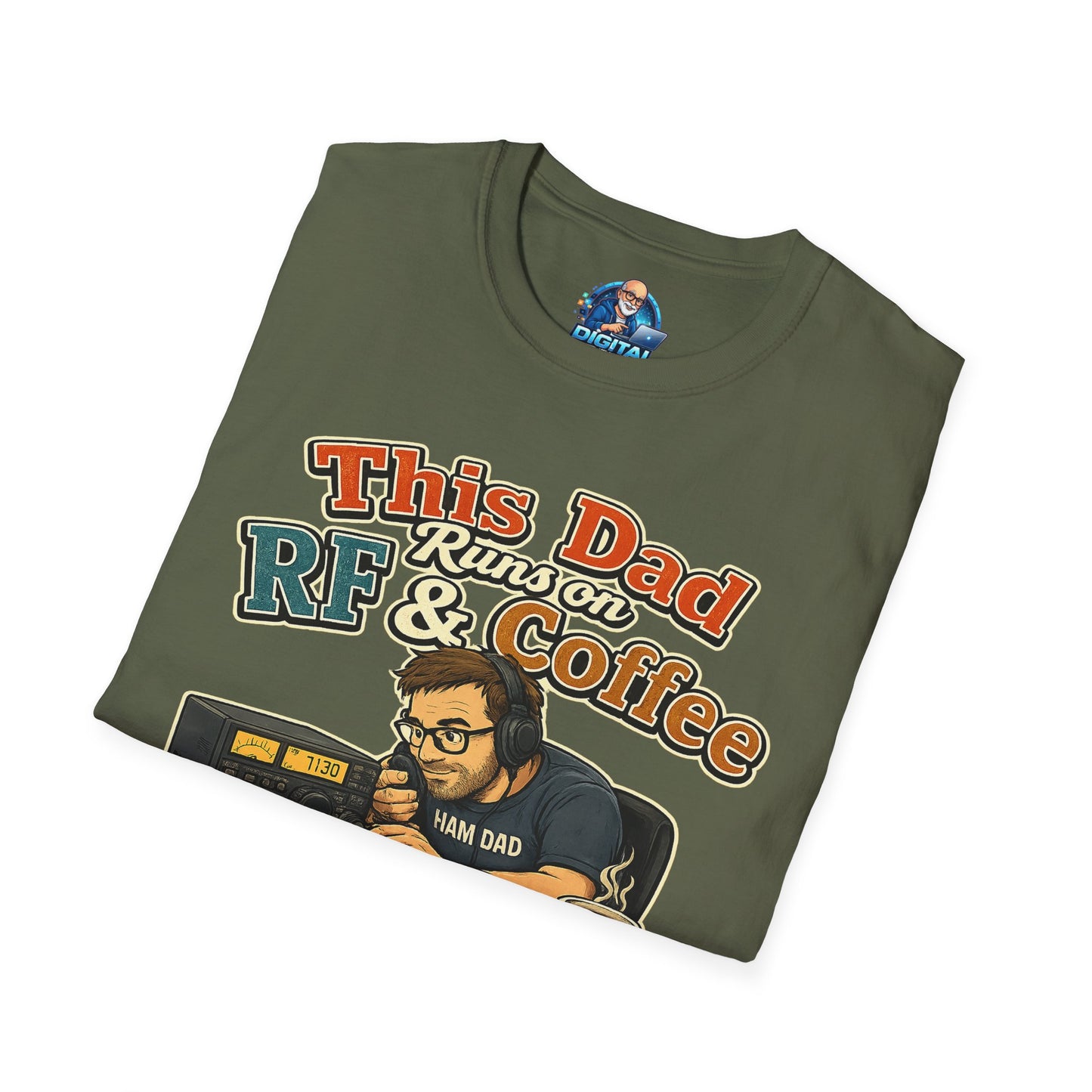 This Dad Runs on RF & Coffee T-Shirt