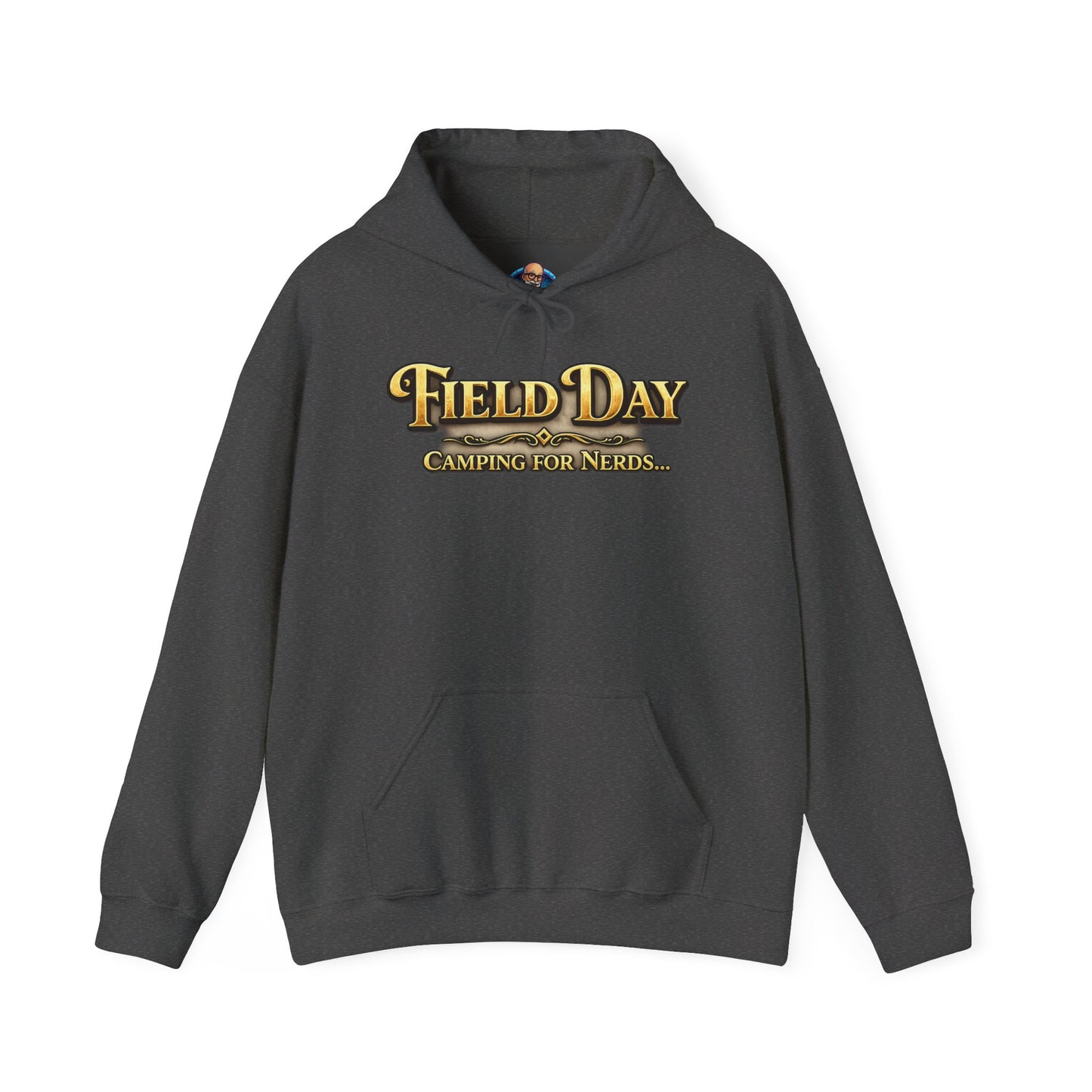 "Field Day: Camping for Nerds" Retro Outdoor Graphic Hoodie