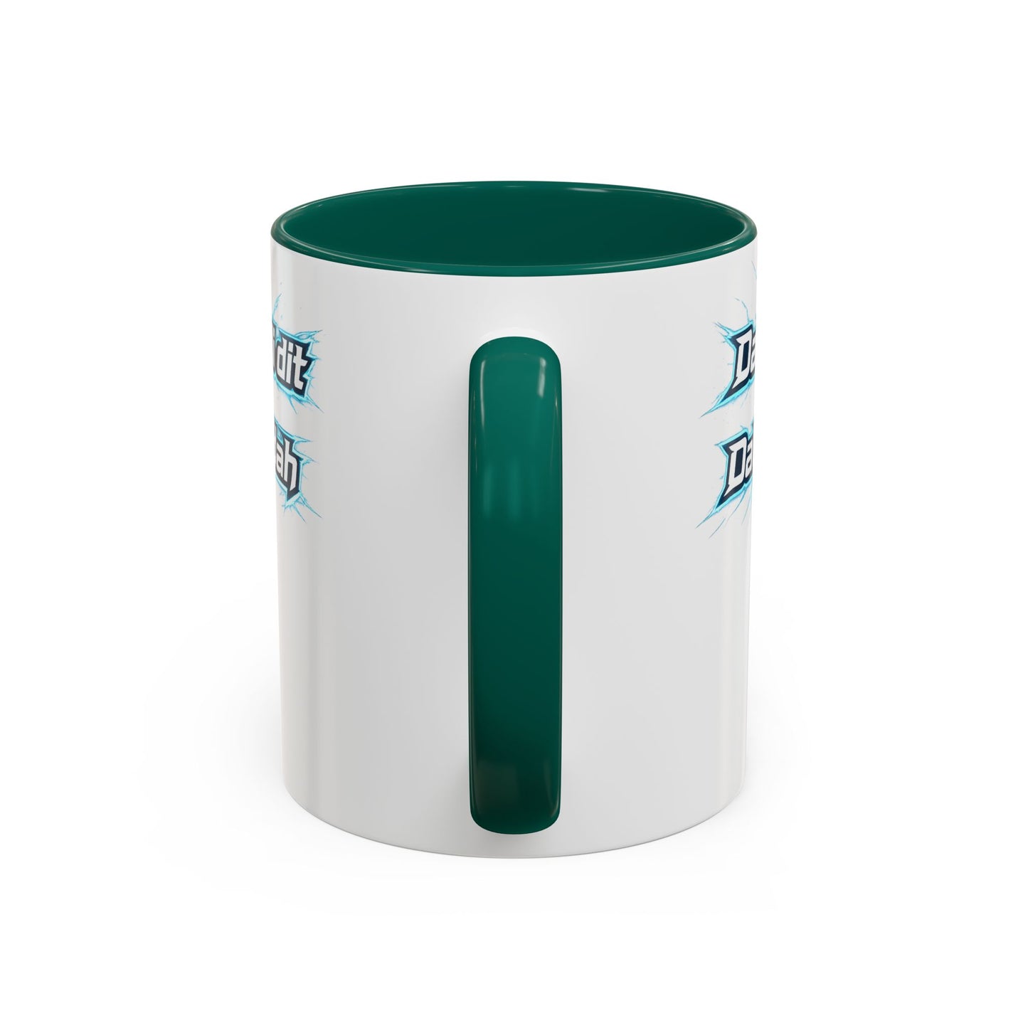 Novelty Mug — 'Dah di dah dit' Repeating Text Ceramic Coffee Cup (11oz & 15oz)
