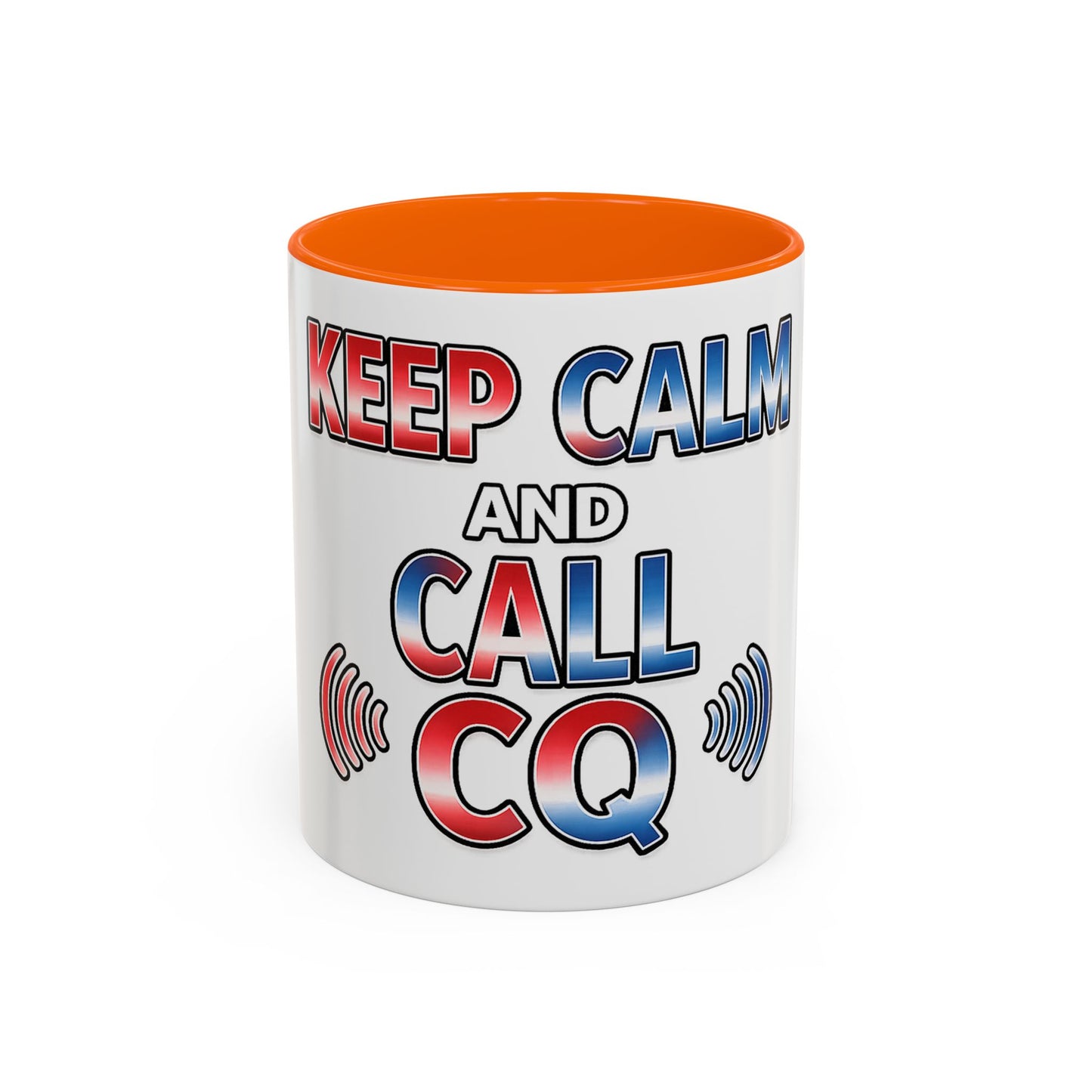 Keep Calm and Call CQ Accent Coffee Mug – Radio Operator Ham Radio Gift (11/15 oz)