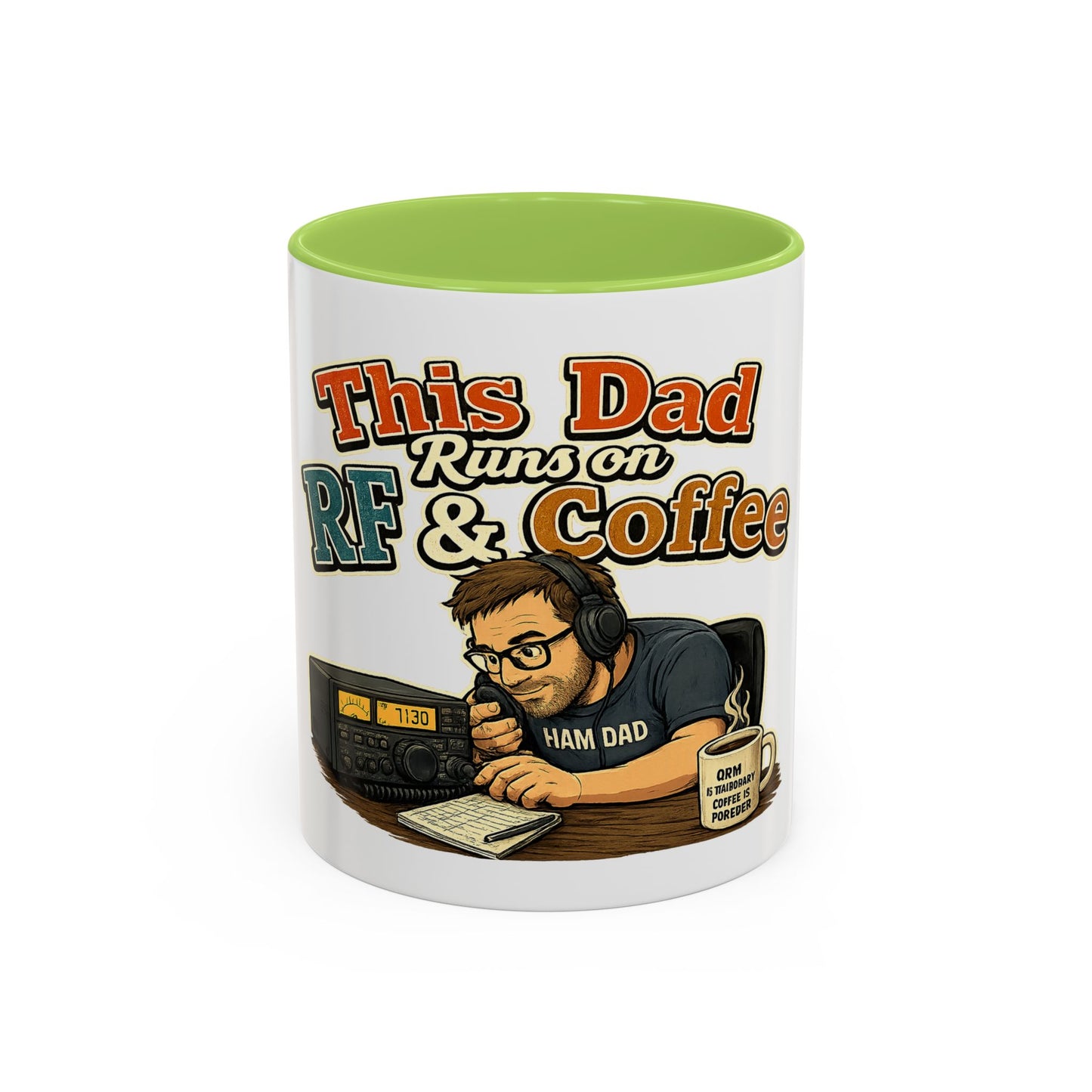 This Dad Runs on RF & Coffee (11/15oz) - Ham Dad Coffee Mug