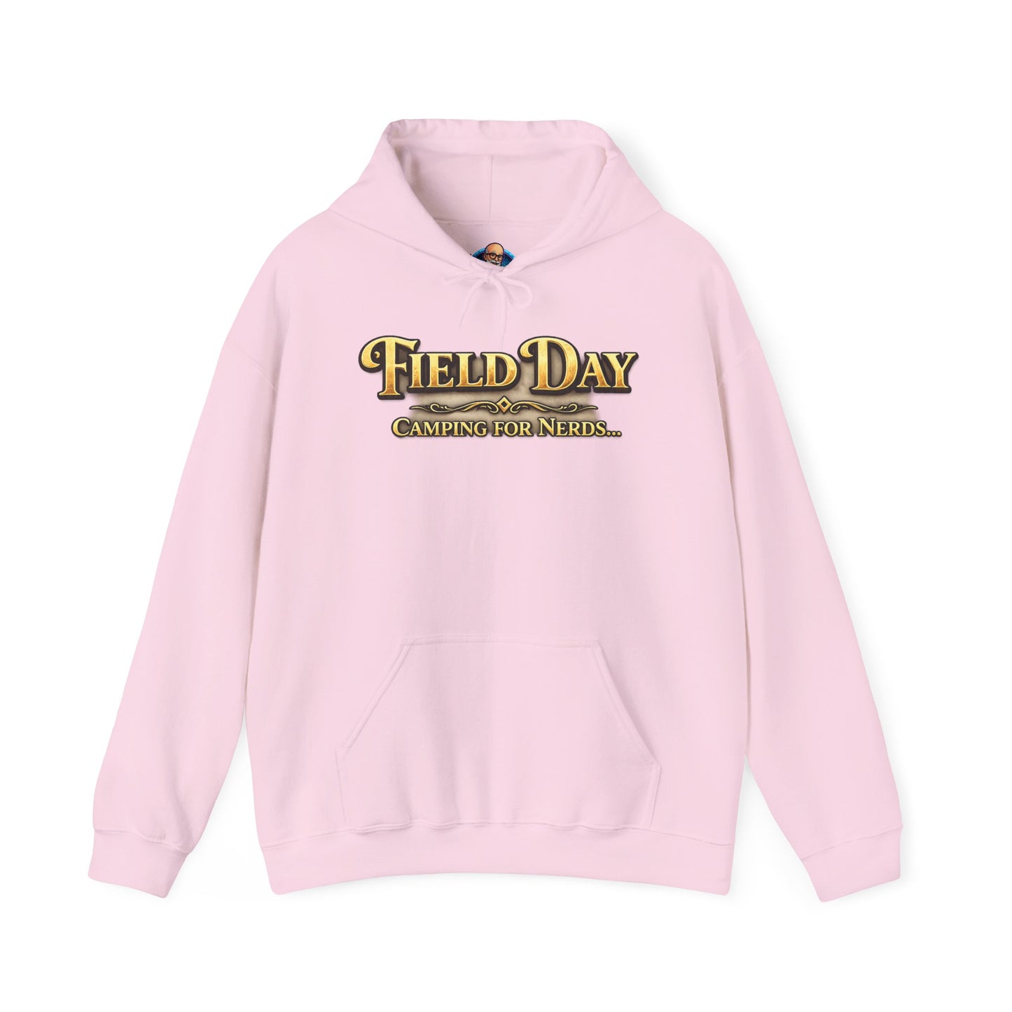 "Field Day: Camping for Nerds" Retro Outdoor Graphic Hoodie