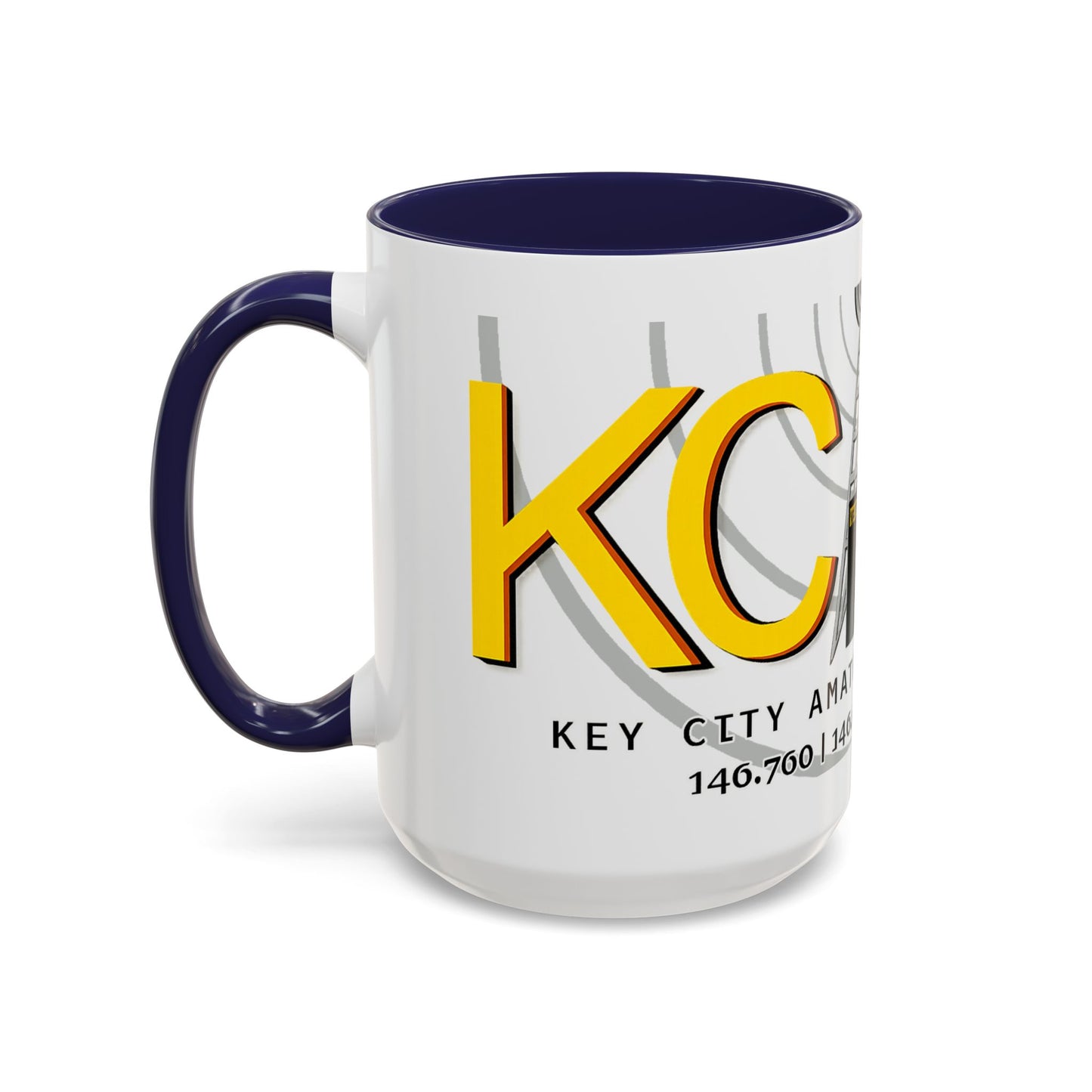 Key City Amateur Radio Club Accent Coffee Mug – Ham Radio Tower Logo (11oz & 15oz)