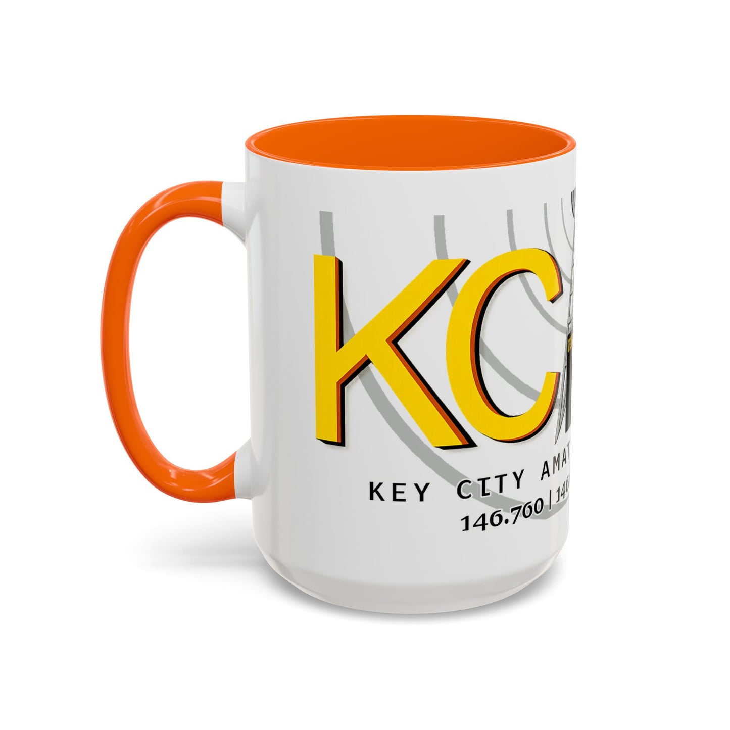 Key City Amateur Radio Club Accent Coffee Mug – Ham Radio Tower Logo (11oz & 15oz)
