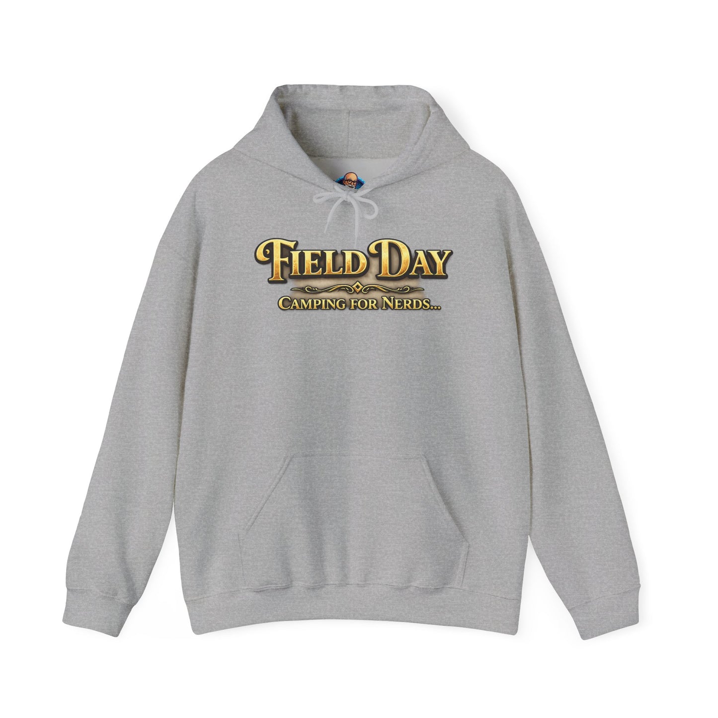 "Field Day: Camping for Nerds" Retro Outdoor Graphic Hoodie