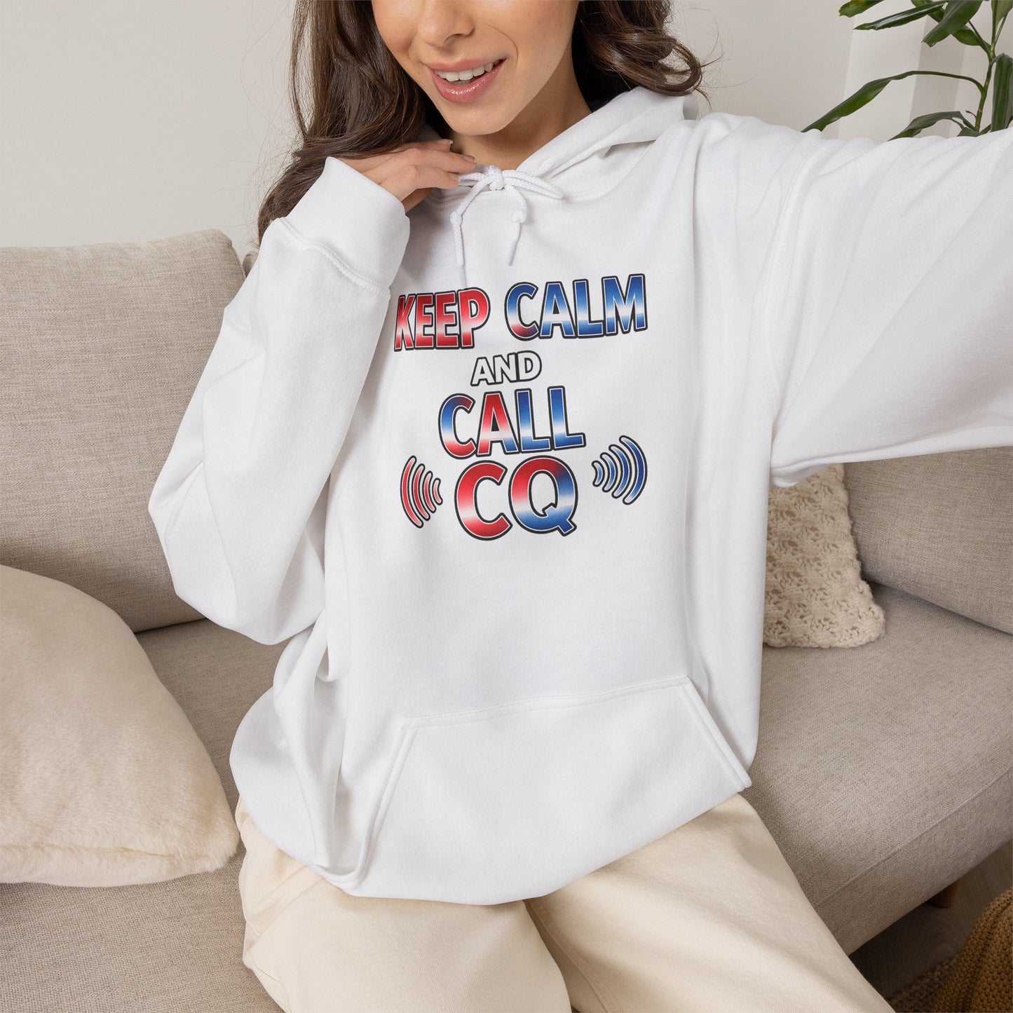 Keep Calm and Call CQ Hoodie — Amateur Radio Ham Radio Pullover