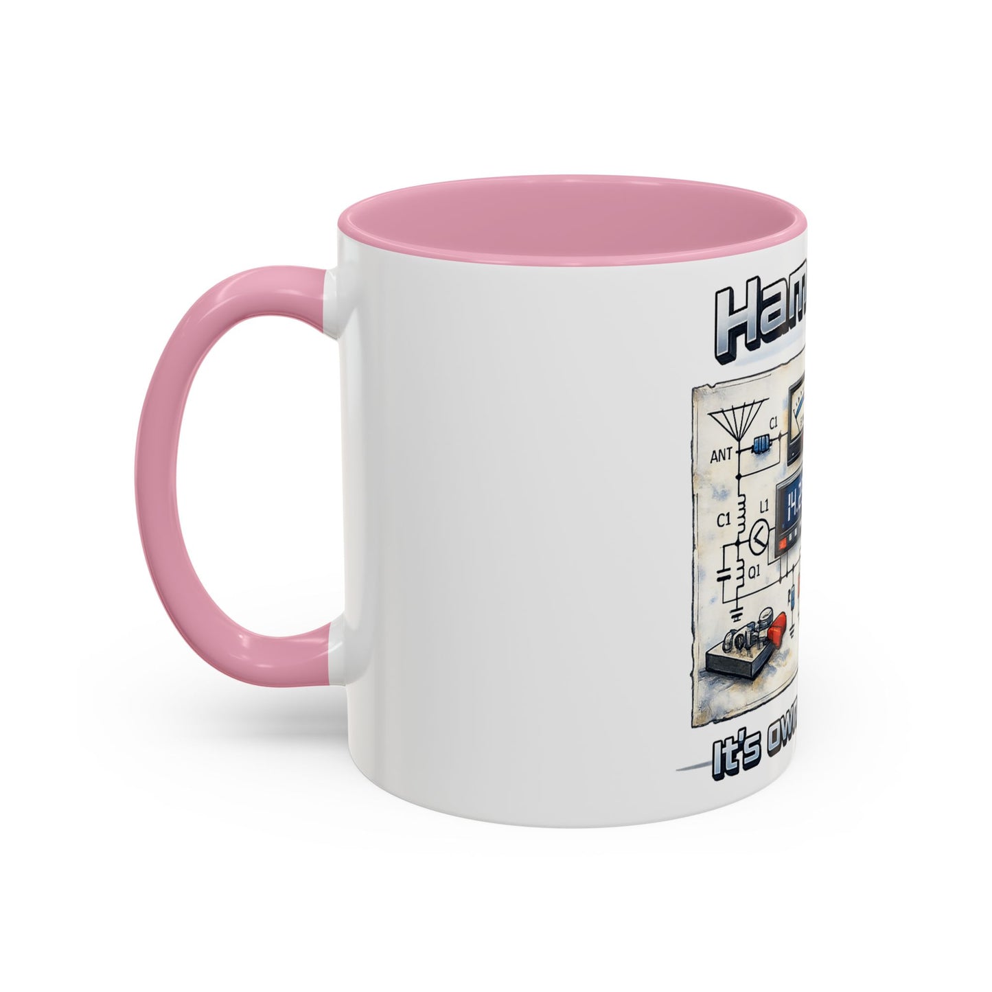 Ham Radio Circuit Design Coffee Mug — "Ham Radio: It’s Own Language" (11oz/15oz)