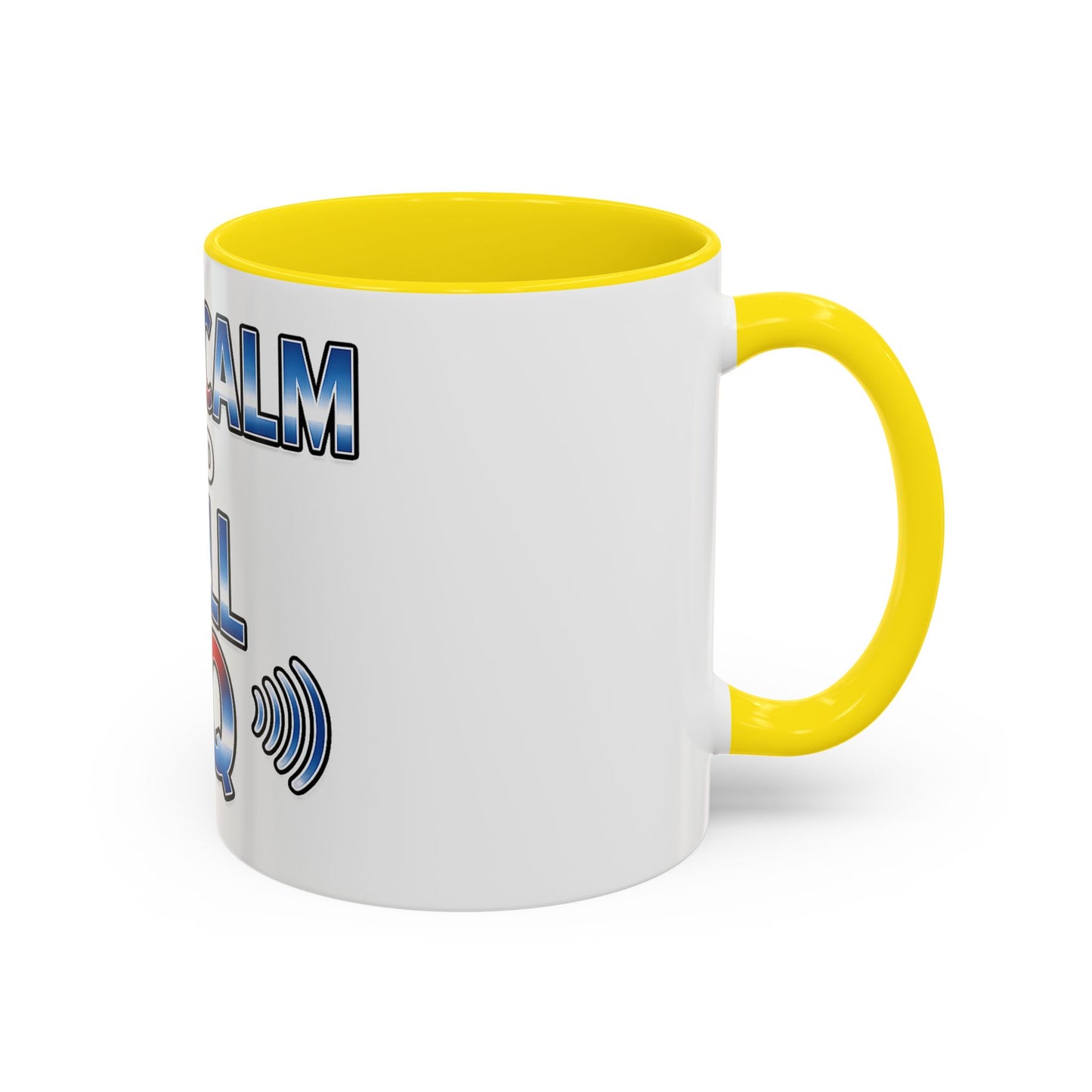 Keep Calm and Call CQ Accent Coffee Mug – Radio Operator Ham Radio Gift (11/15 oz)