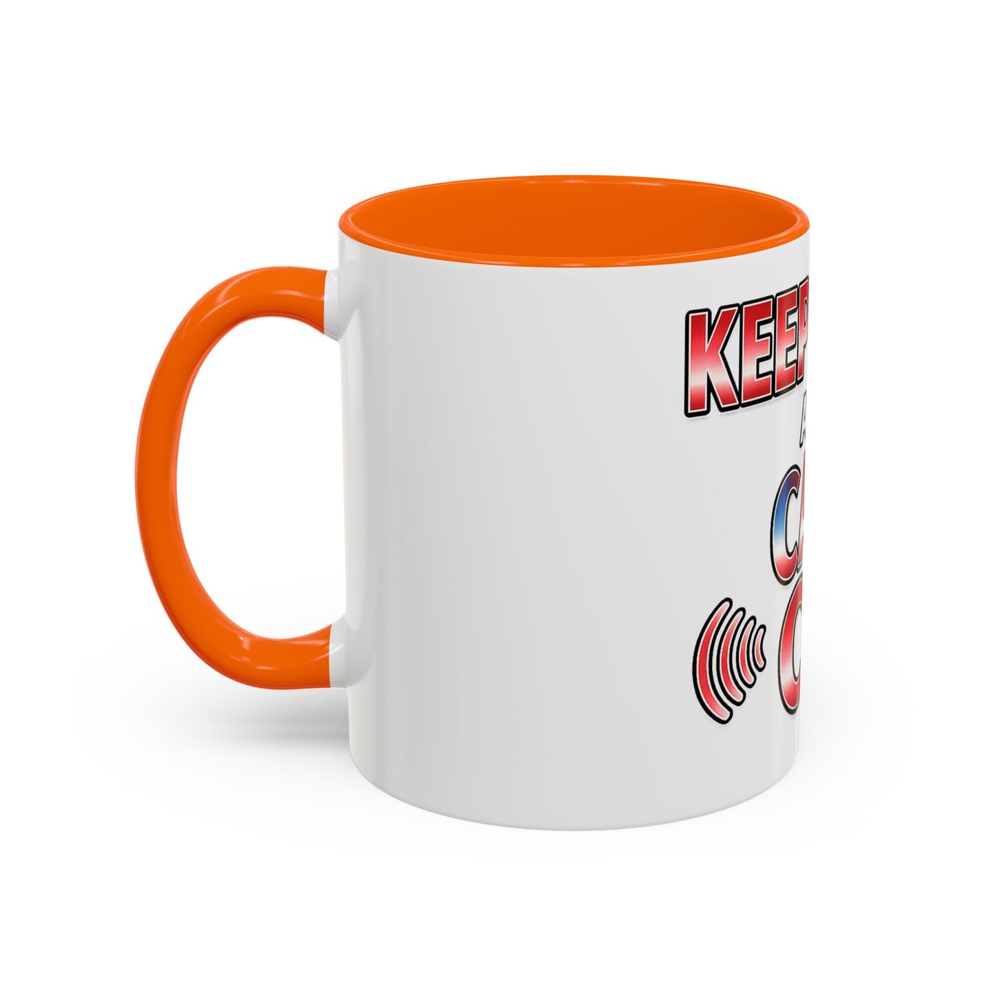 Keep Calm and Call CQ Accent Coffee Mug – Radio Operator Ham Radio Gift (11/15 oz)