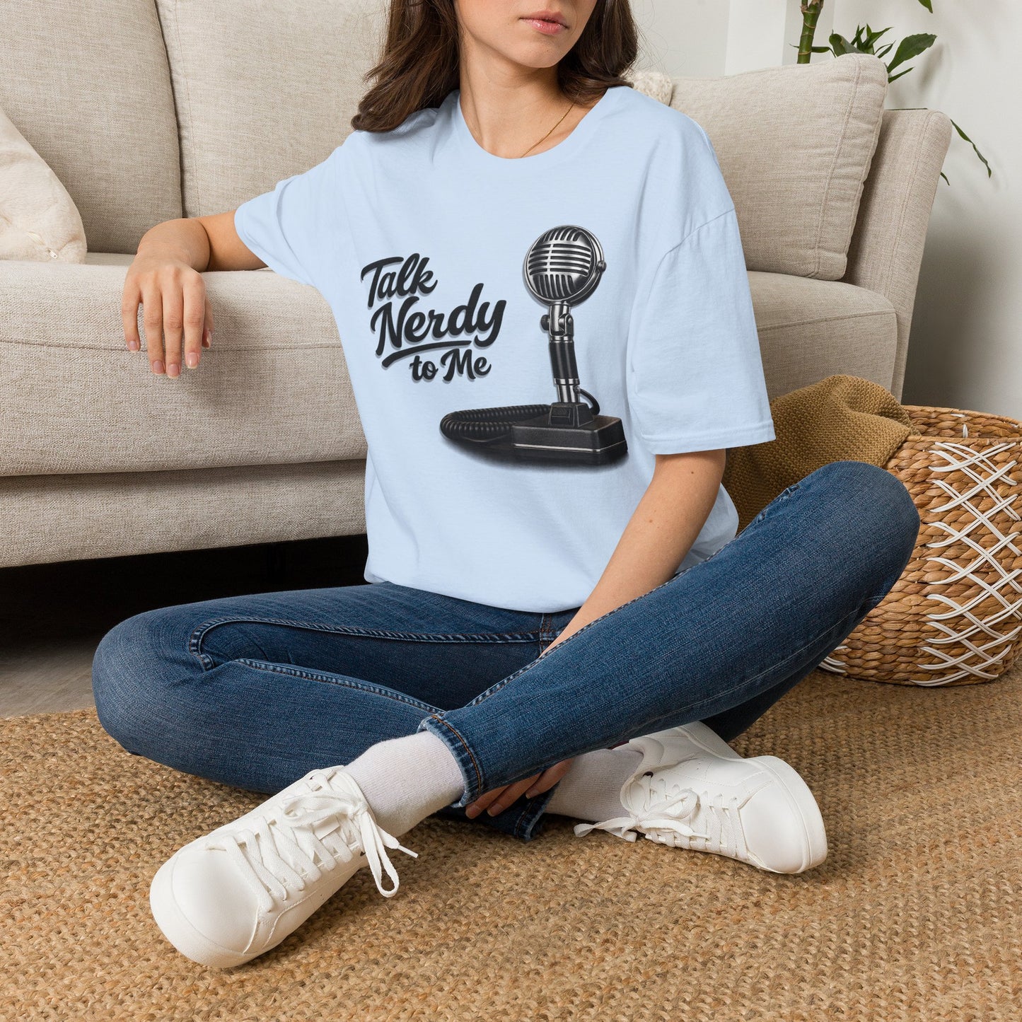 Talk Nerdy to Me T-Shirt — Retro Ham Radio Microphone Nerdy Quote Tee