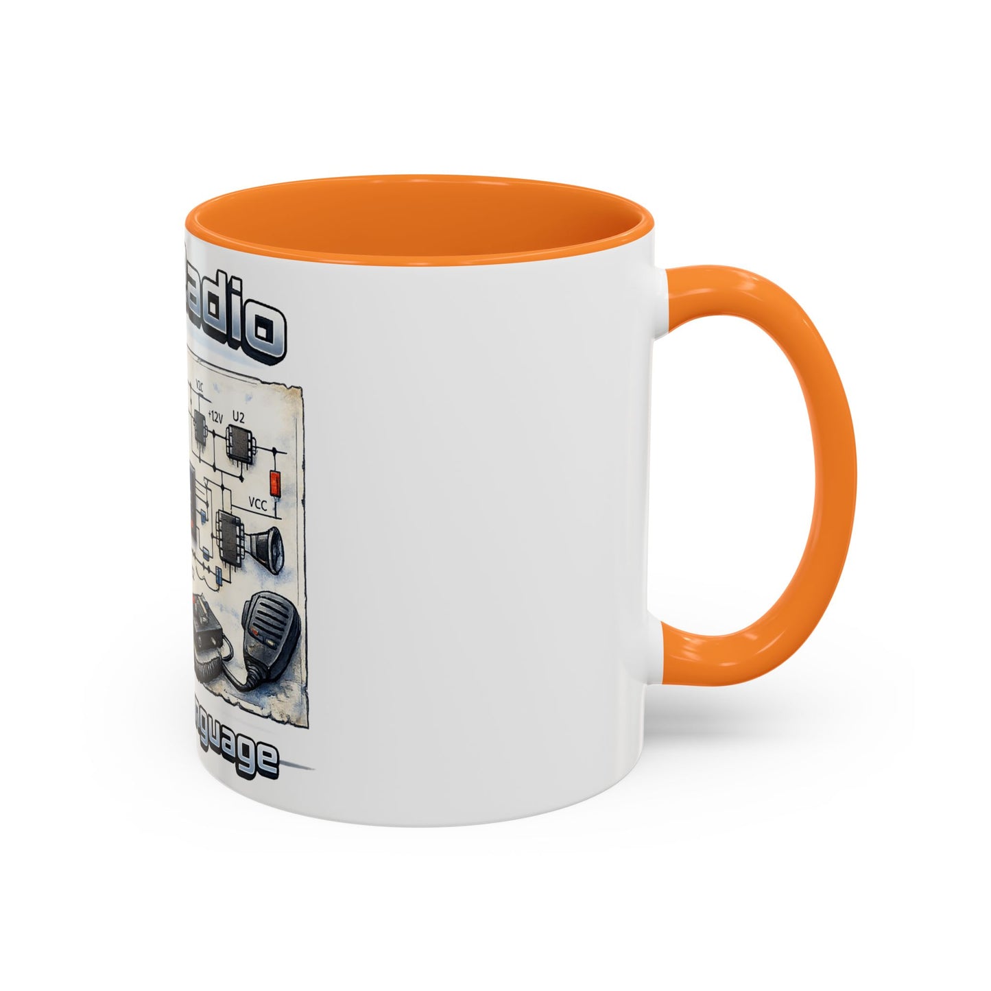 Ham Radio Circuit Design Coffee Mug — "Ham Radio: It’s Own Language" (11oz/15oz)