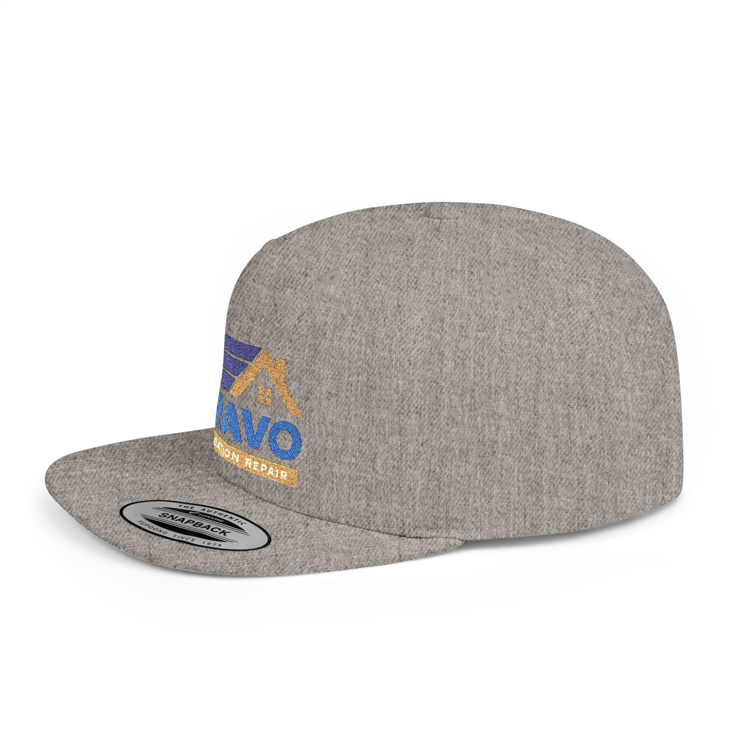 Bravo Construction Company Flat Bill Snapback Hat