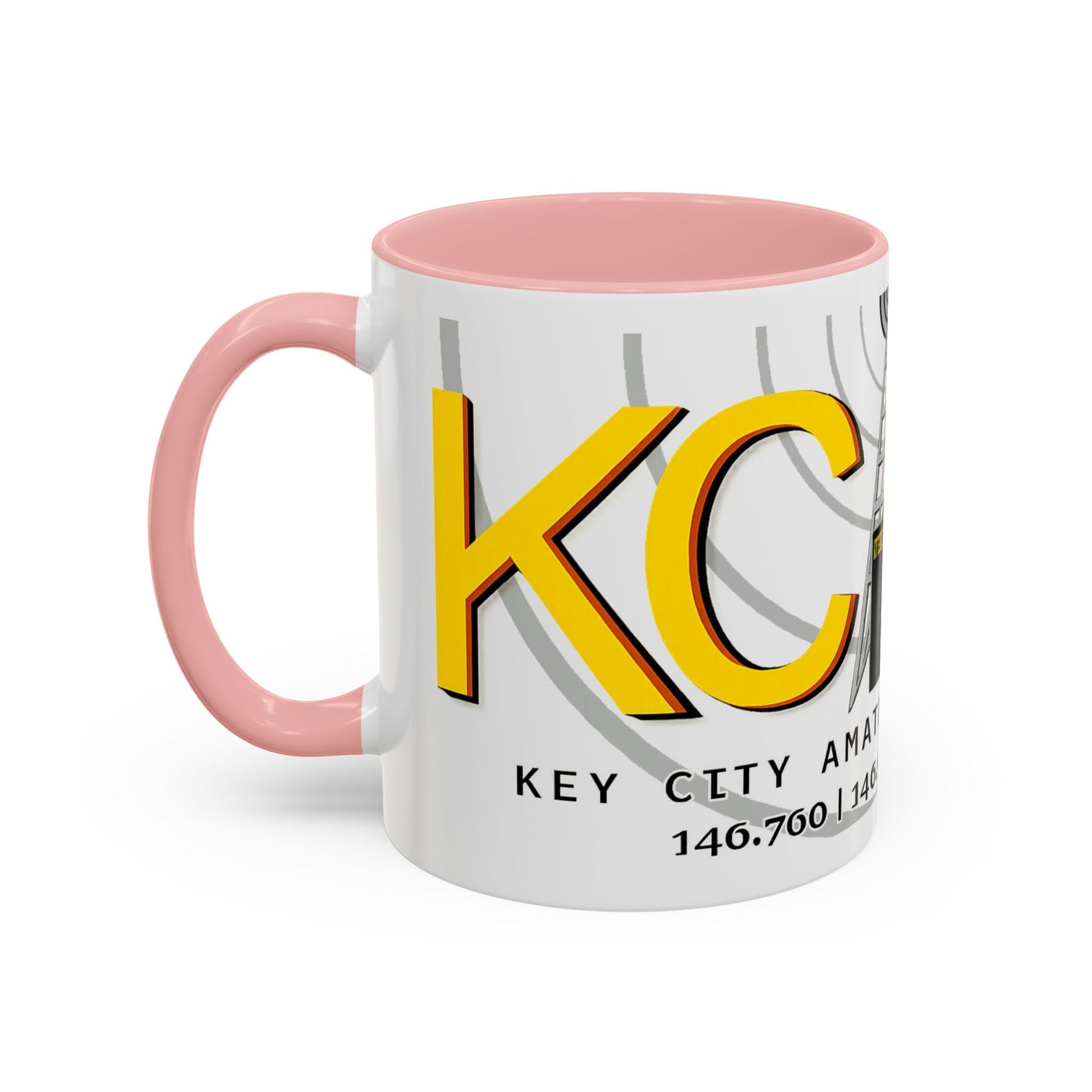 Key City Amateur Radio Club Accent Coffee Mug – Ham Radio Tower Logo (11oz & 15oz)