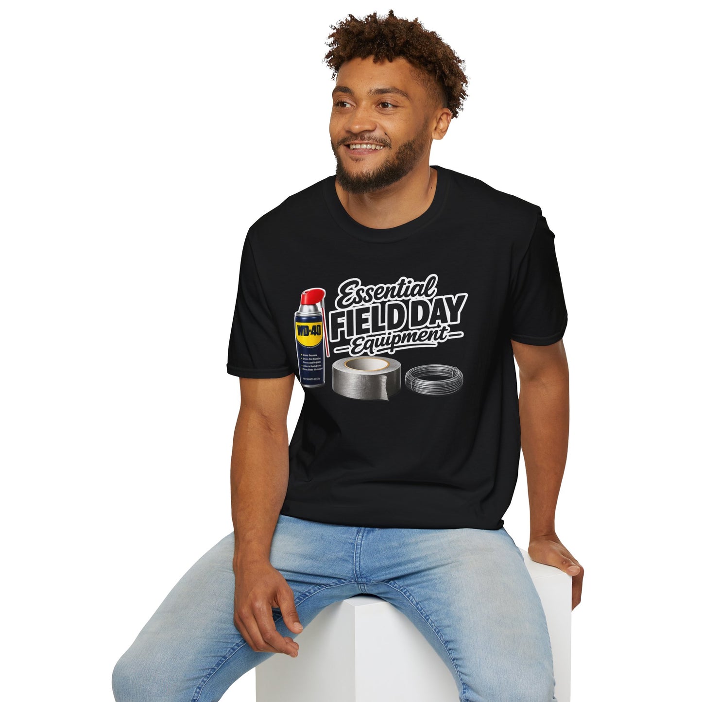 Field Day Essentials T-Shirt — "Essential Field Day Equipment" Graphic Tee