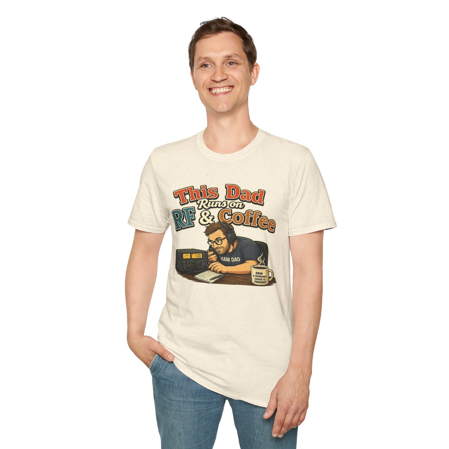 This Dad Runs on RF & Coffee T-Shirt