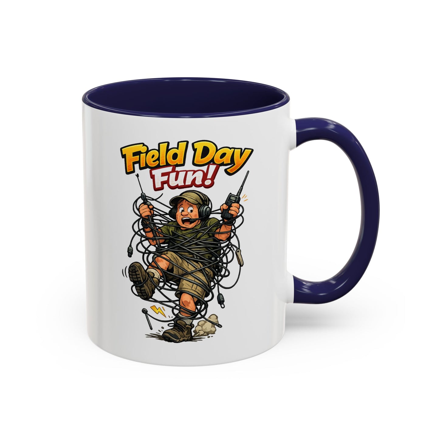 Field Day Fun! Accent Coffee Mug – Humorous Outdoor Adventure Ham Gift (11/15oz)