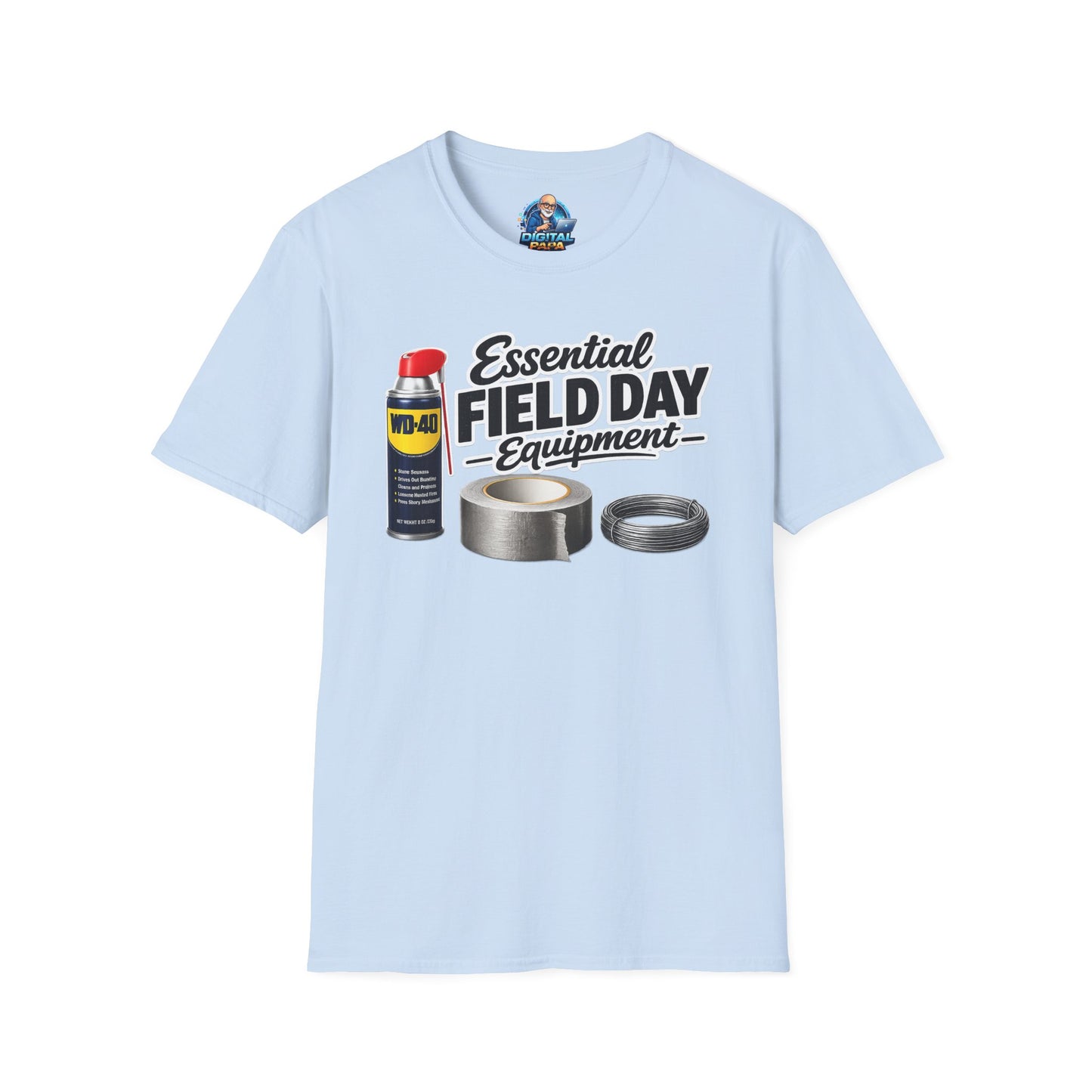 Field Day Essentials T-Shirt — "Essential Field Day Equipment" Graphic Tee