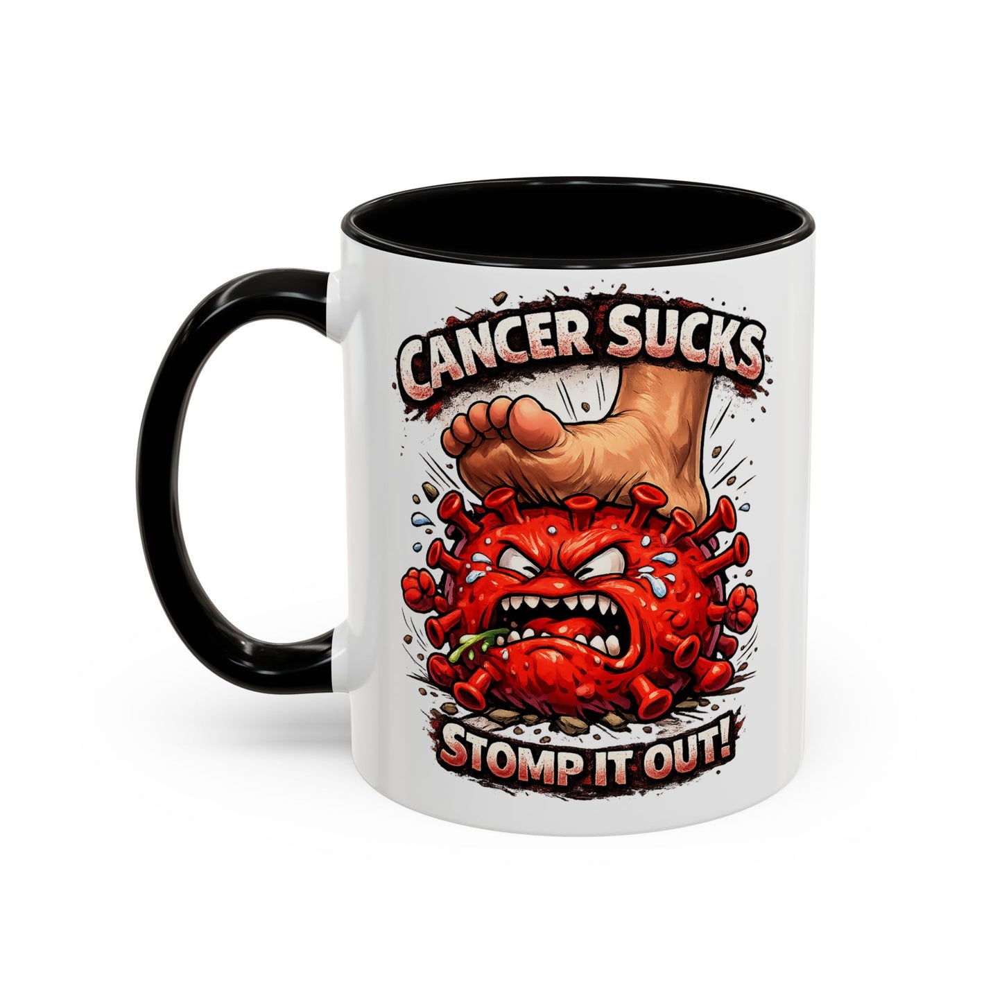 Cancer Sucks Mug — Stomp It Out 11/15oz