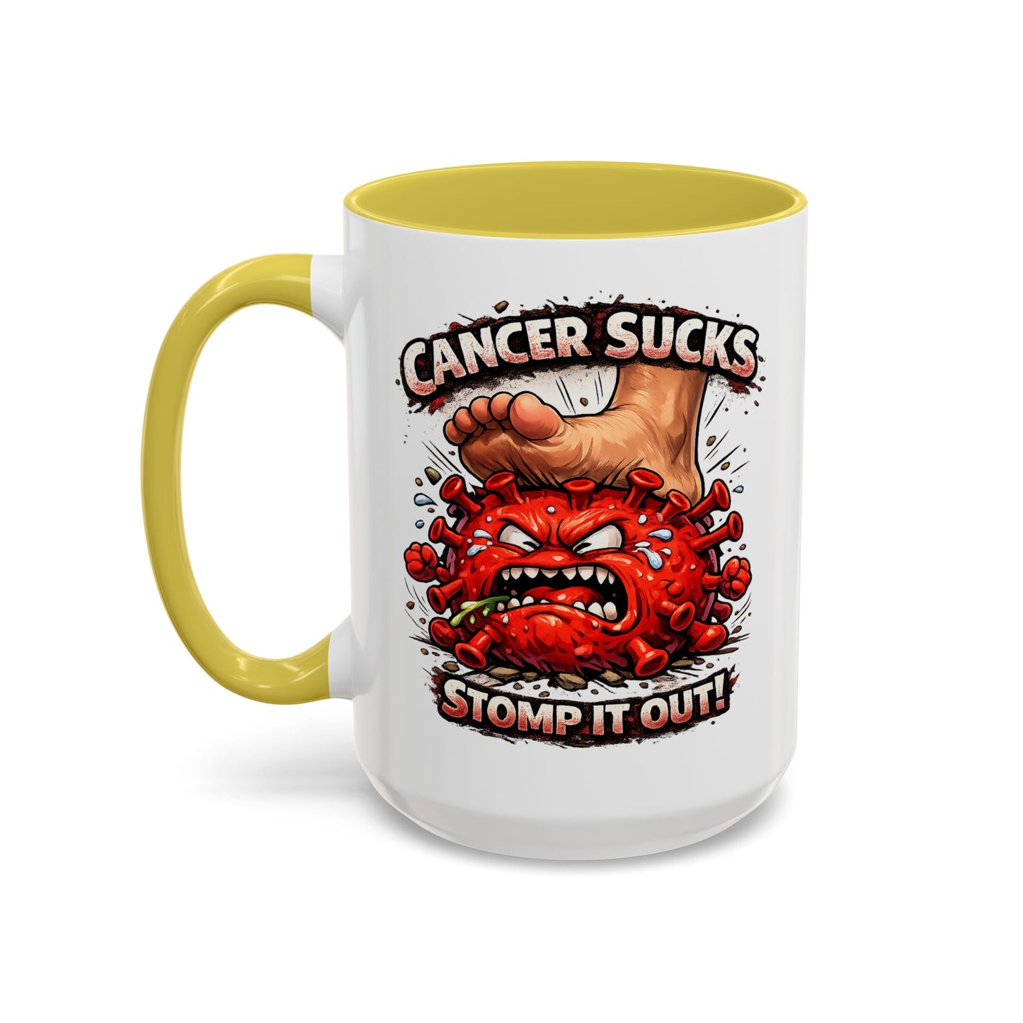 Cancer Sucks Mug — Stomp It Out 11/15oz
