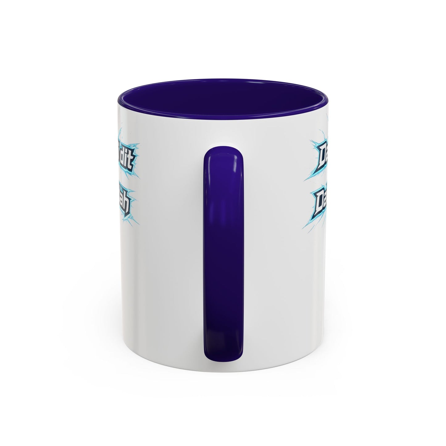 Novelty Mug — 'Dah di dah dit' Repeating Text Ceramic Coffee Cup (11oz & 15oz)