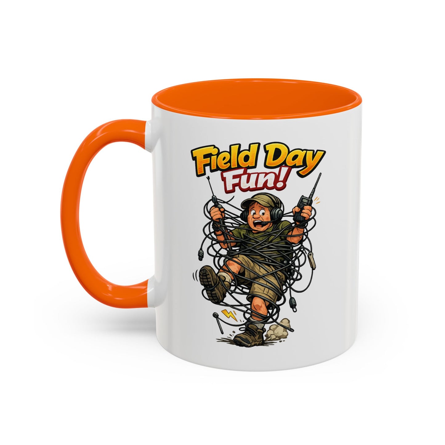 Field Day Fun! Accent Coffee Mug – Humorous Outdoor Adventure Ham Gift (11/15oz)