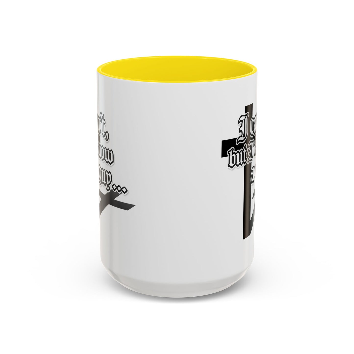 I Can't But I Know A Guy - Accent Coffee Mug (Funny Mechanic/Handyman Gift)
