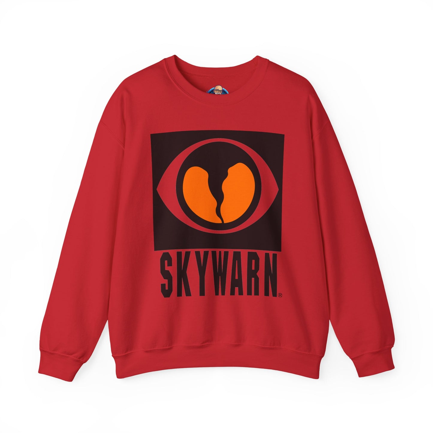 Skywarn Graphic Sweatshirt — Retro Eye Logo Storm Spotter Crewneck