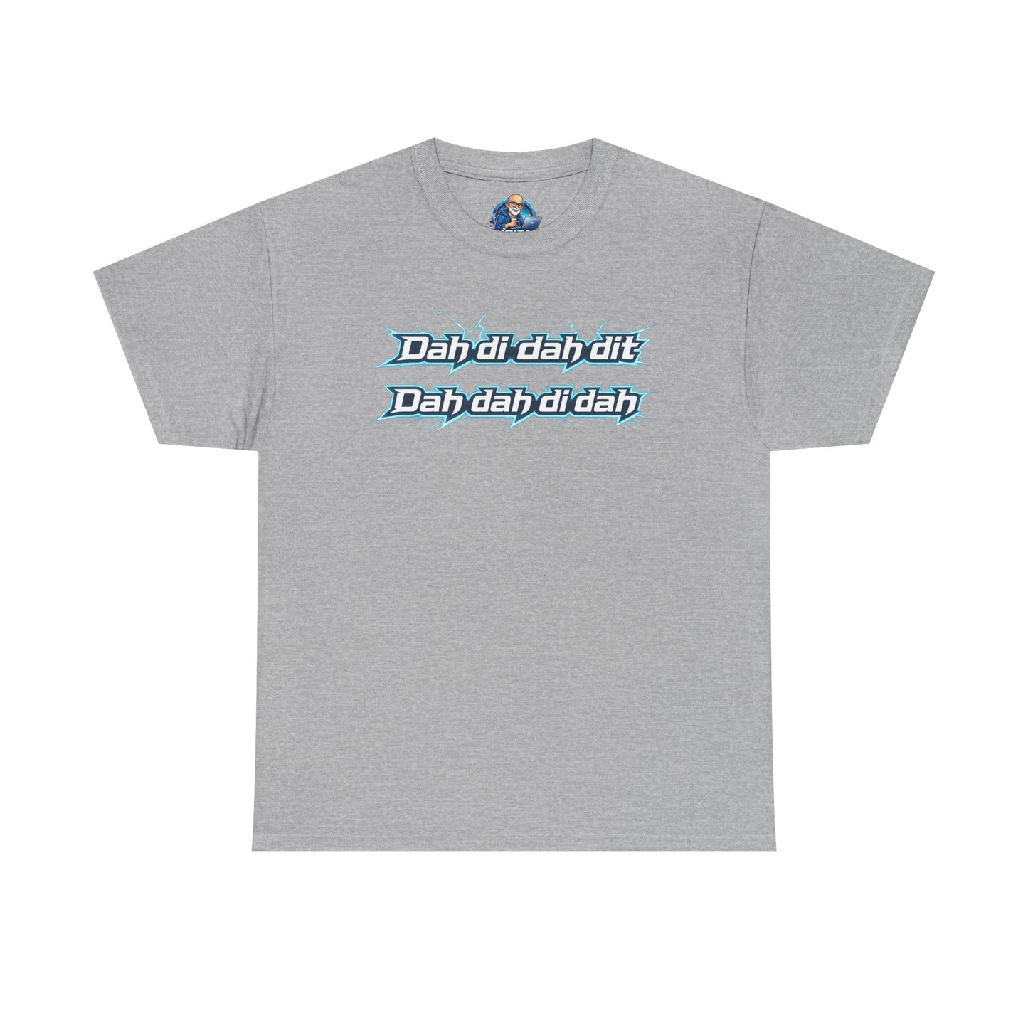 Retro Lyric Graphic Tee — "Dah dah di di dit" Blue Script