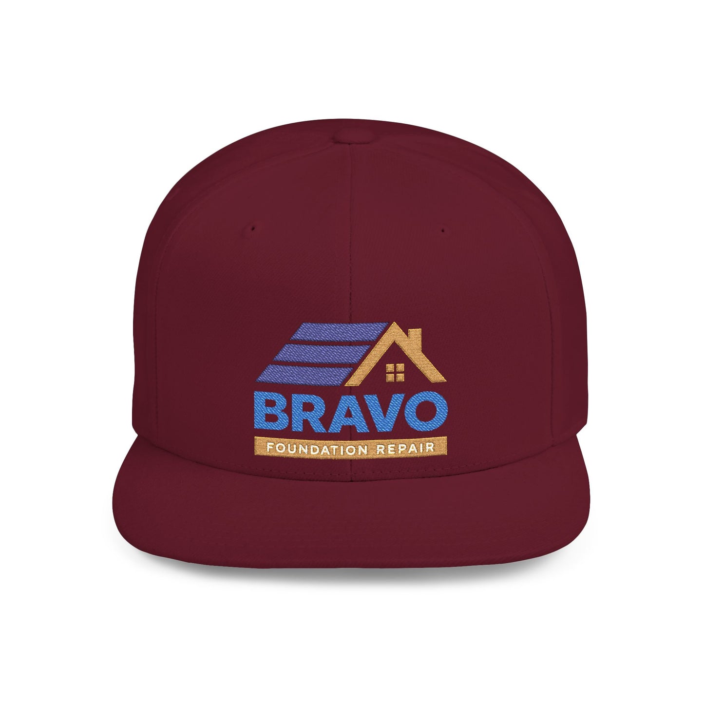 Bravo Construction Company Flat Bill Snapback Hat