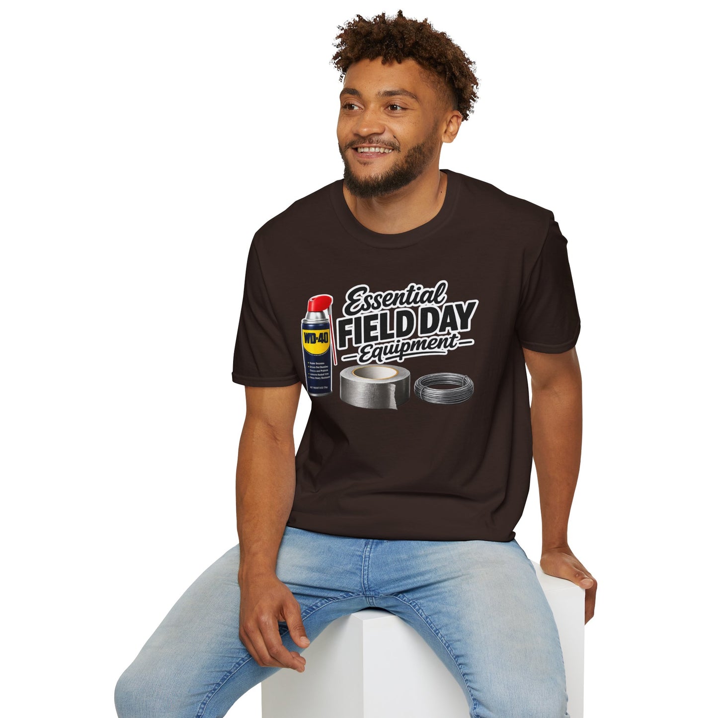 Field Day Essentials T-Shirt — "Essential Field Day Equipment" Graphic Tee