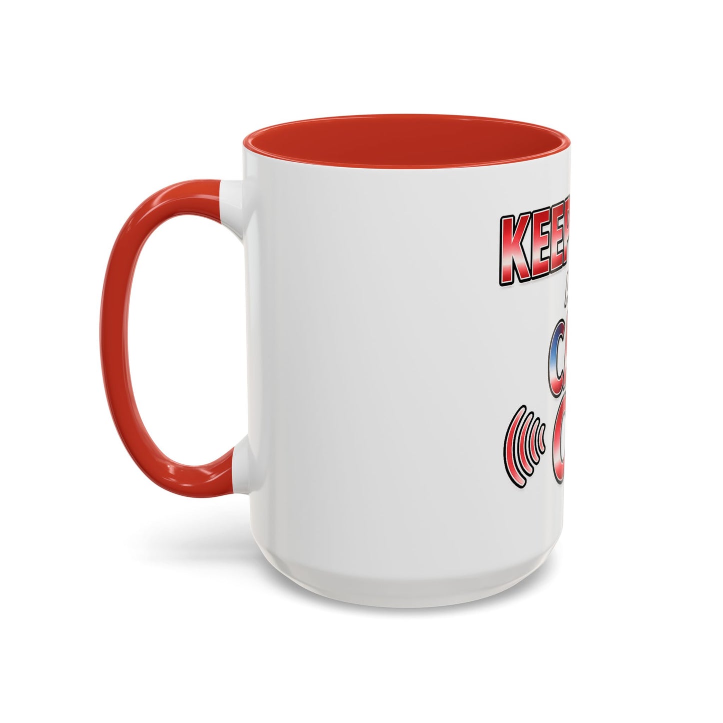 Keep Calm and Call CQ Accent Coffee Mug – Radio Operator Ham Radio Gift (11/15 oz)