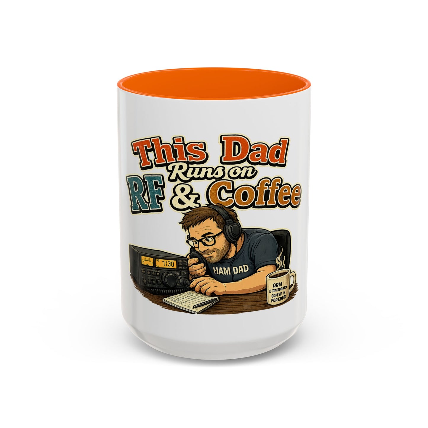 This Dad Runs on RF & Coffee (11/15oz) - Ham Dad Coffee Mug