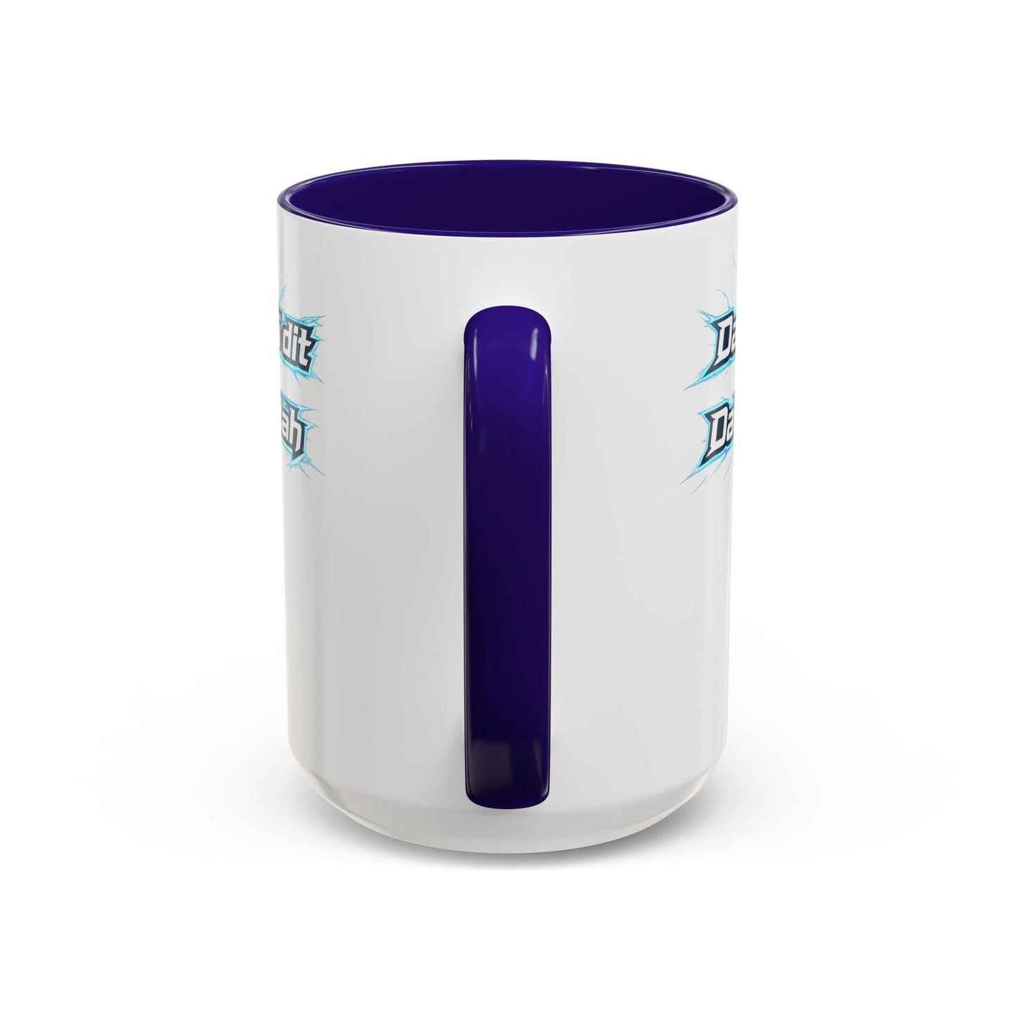 Novelty Mug — 'Dah di dah dit' Repeating Text Ceramic Coffee Cup (11oz & 15oz)