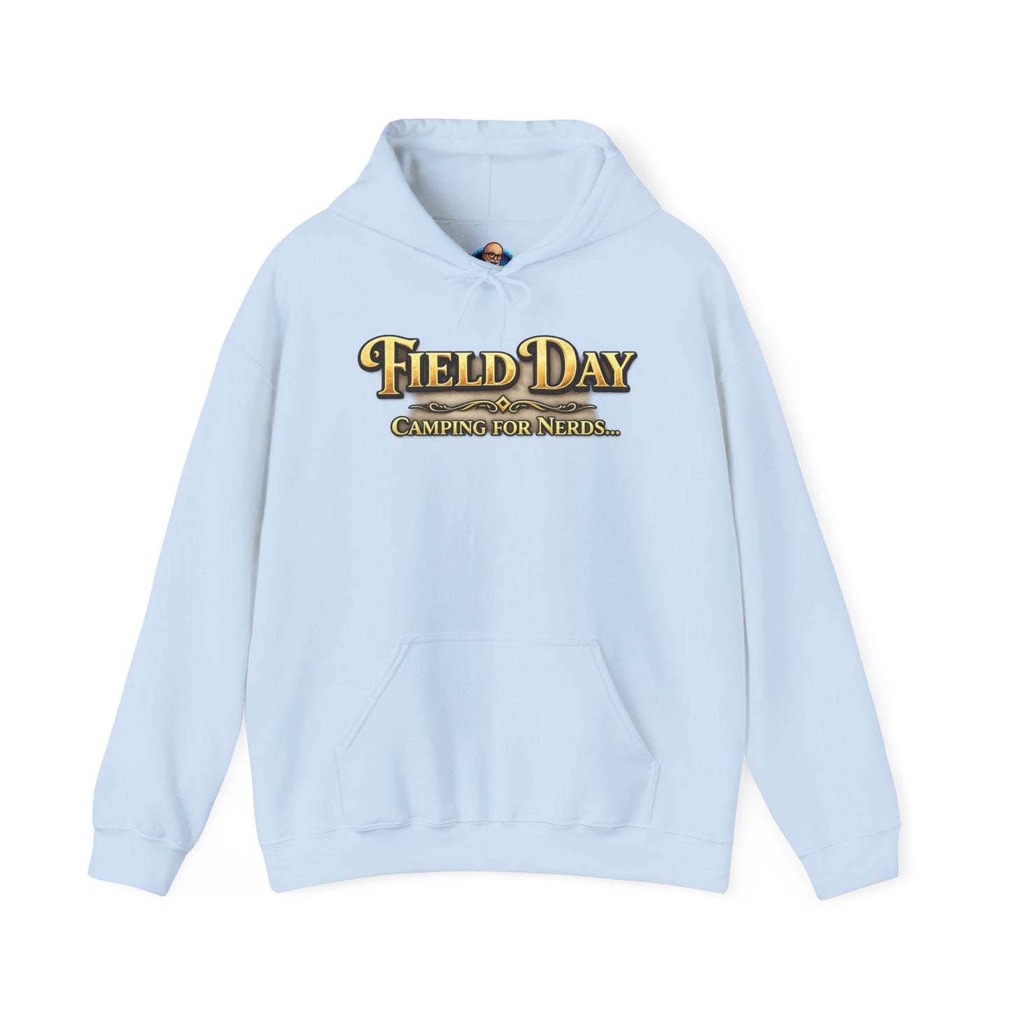 "Field Day: Camping for Nerds" Retro Outdoor Graphic Hoodie