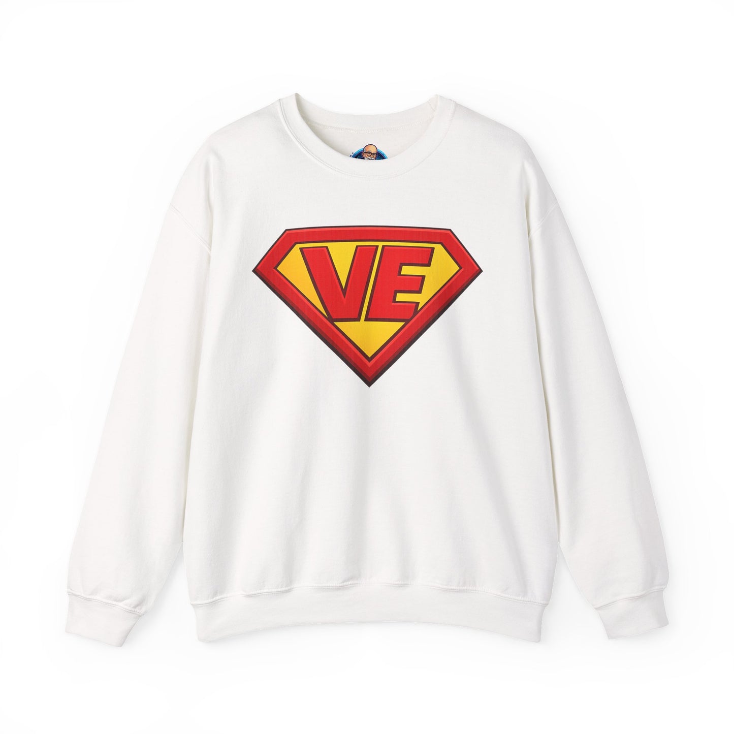 Crewneck Sweatshirt — Superhero 'VE' Logo Pullover