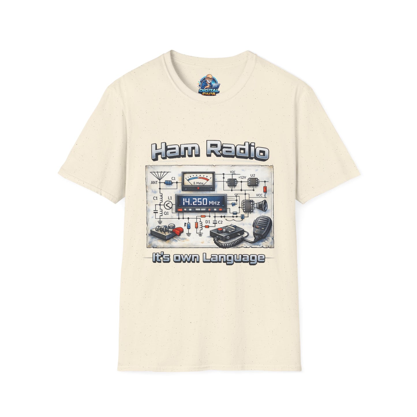 Ham Radio T-Shirt — “Ham Radio: It’s Own Language” Retro Radio Design