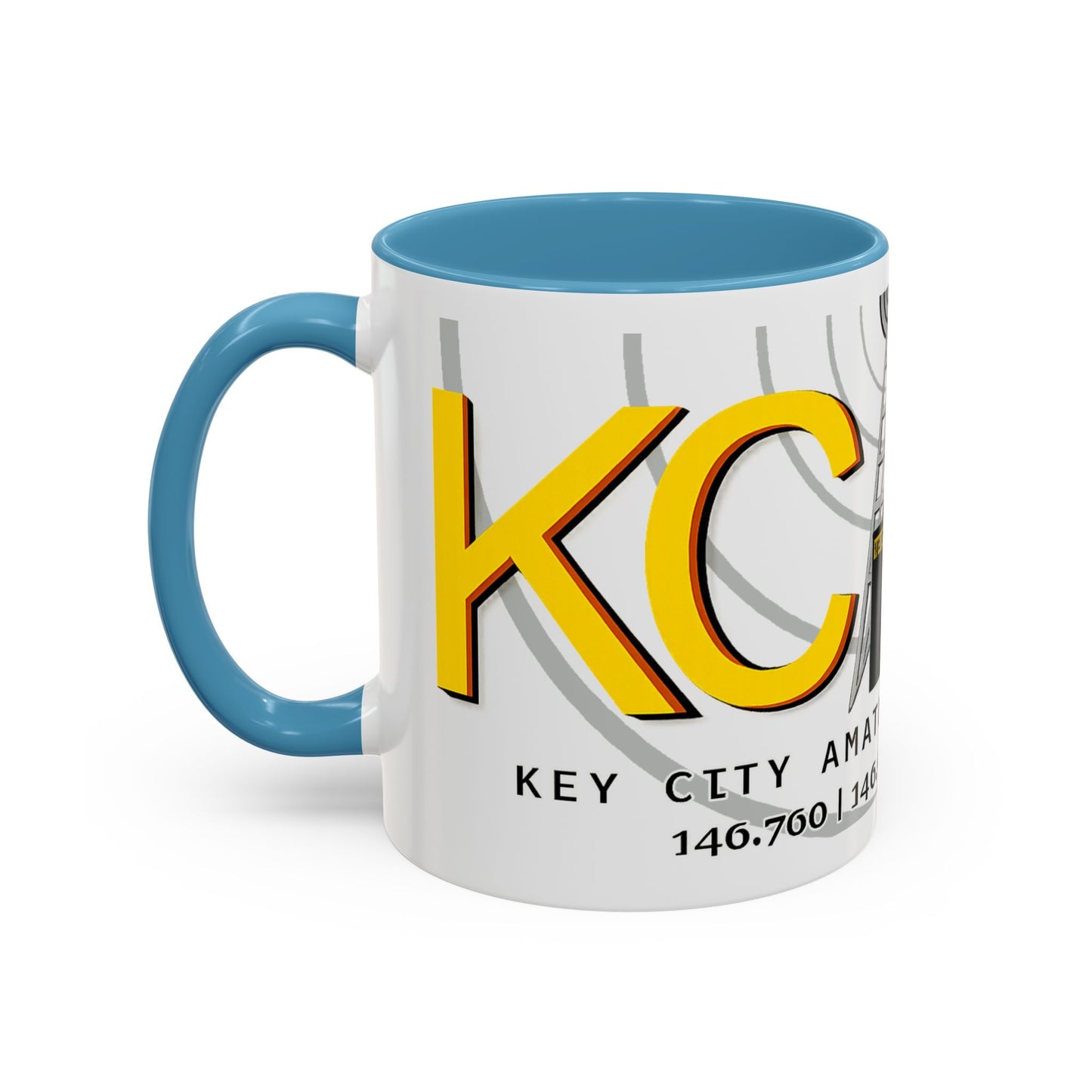 Key City Amateur Radio Club Accent Coffee Mug – Ham Radio Tower Logo (11oz & 15oz)