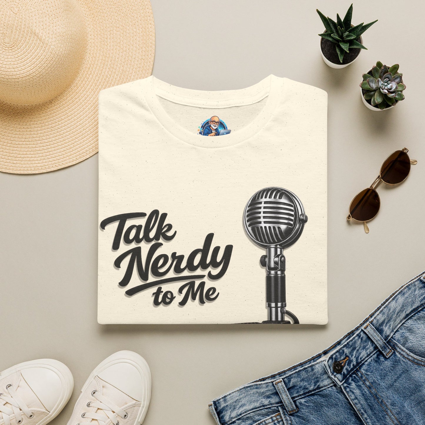Talk Nerdy to Me T-Shirt — Retro Ham Radio Microphone Nerdy Quote Tee