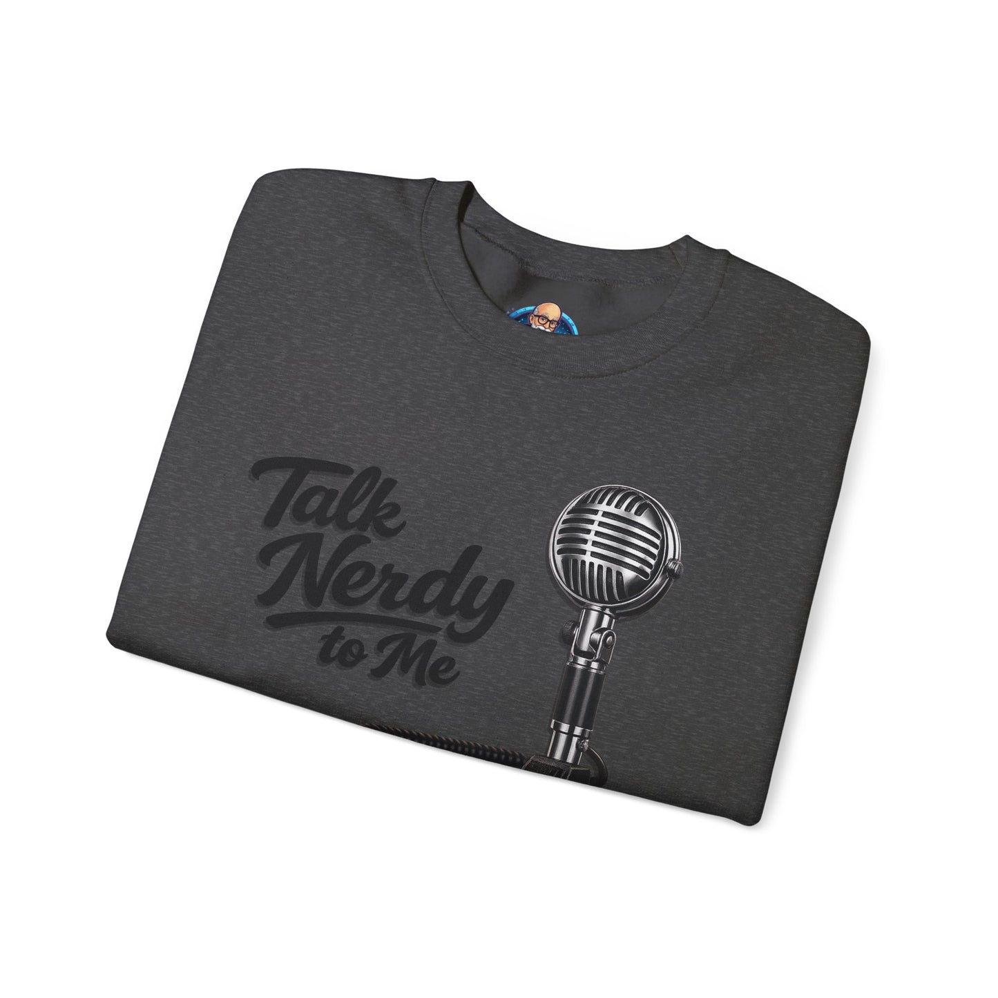 "Talk Nerdy to Me" Vintage Ham Radio Microphone Graphic