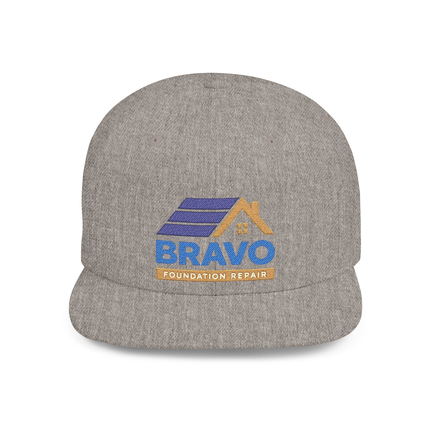 Bravo Construction Company Flat Bill Snapback Hat