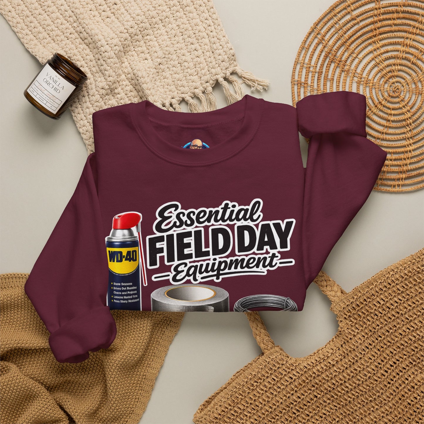 "Essential Field Day Equipment" Graphic - Crewneck Sweatshirt