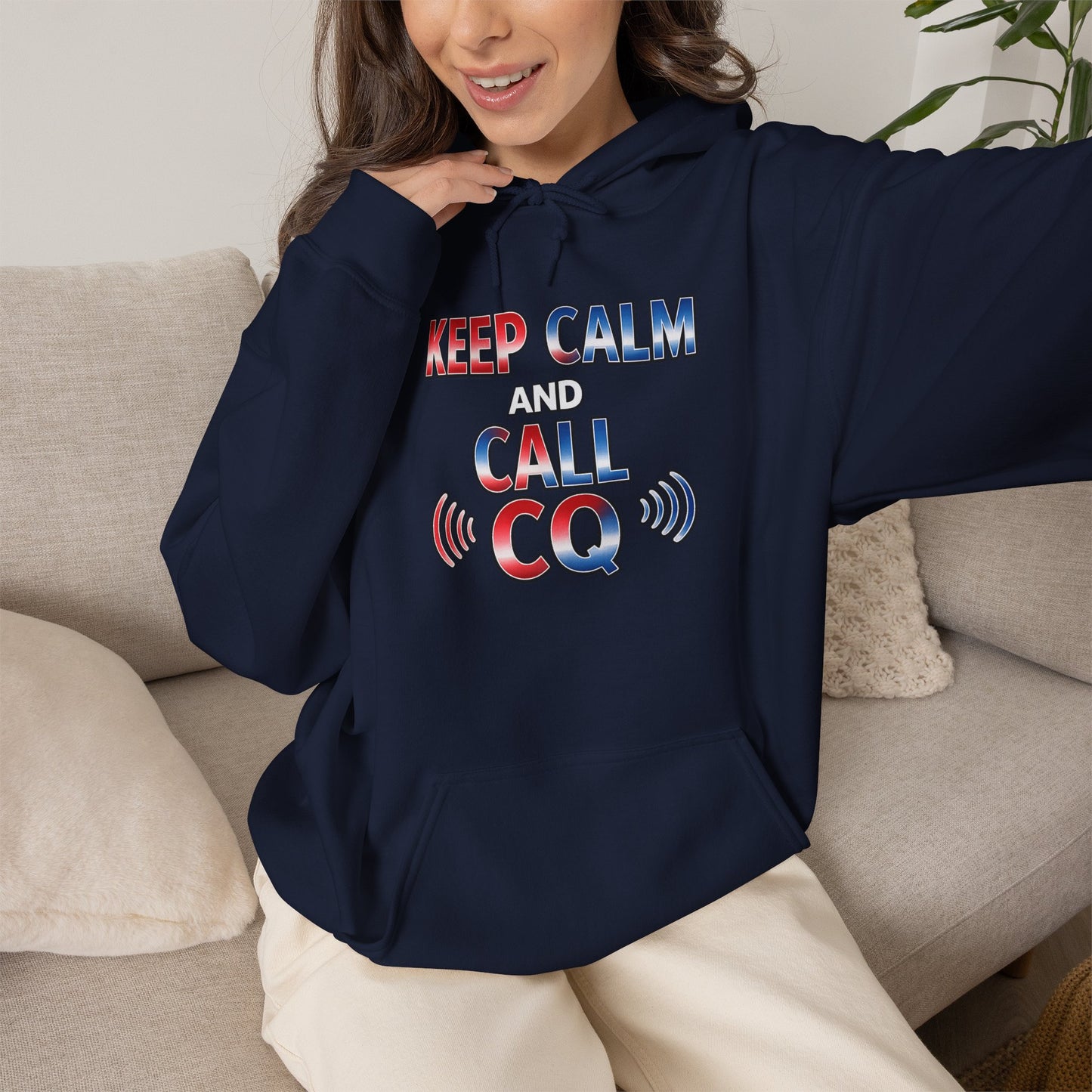 Keep Calm and Call CQ Hoodie — Amateur Radio Ham Radio Pullover